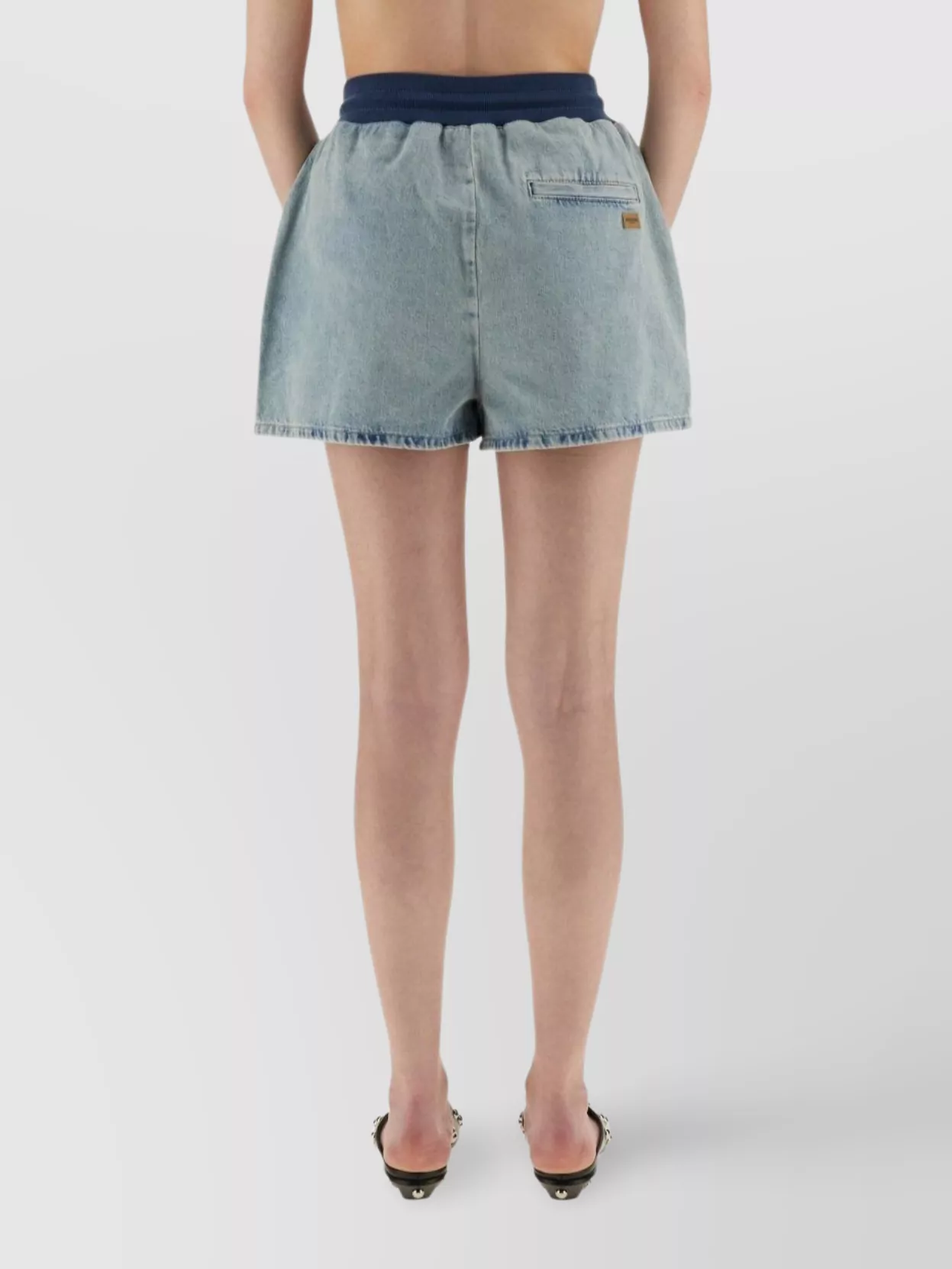 Moschino Elastic Waistband Shorts With Functional Pockets