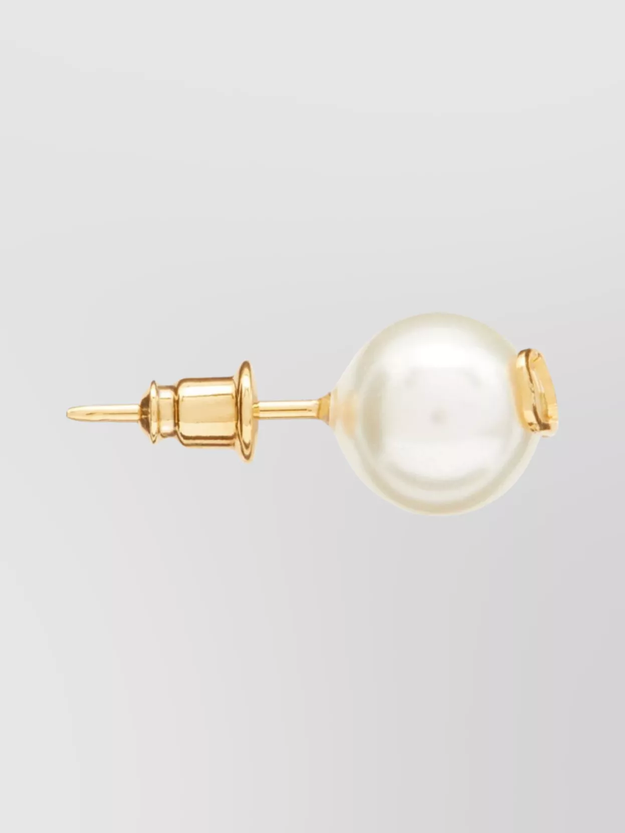Valentino Garavani Signature Pearl Earrings Gold Hardware