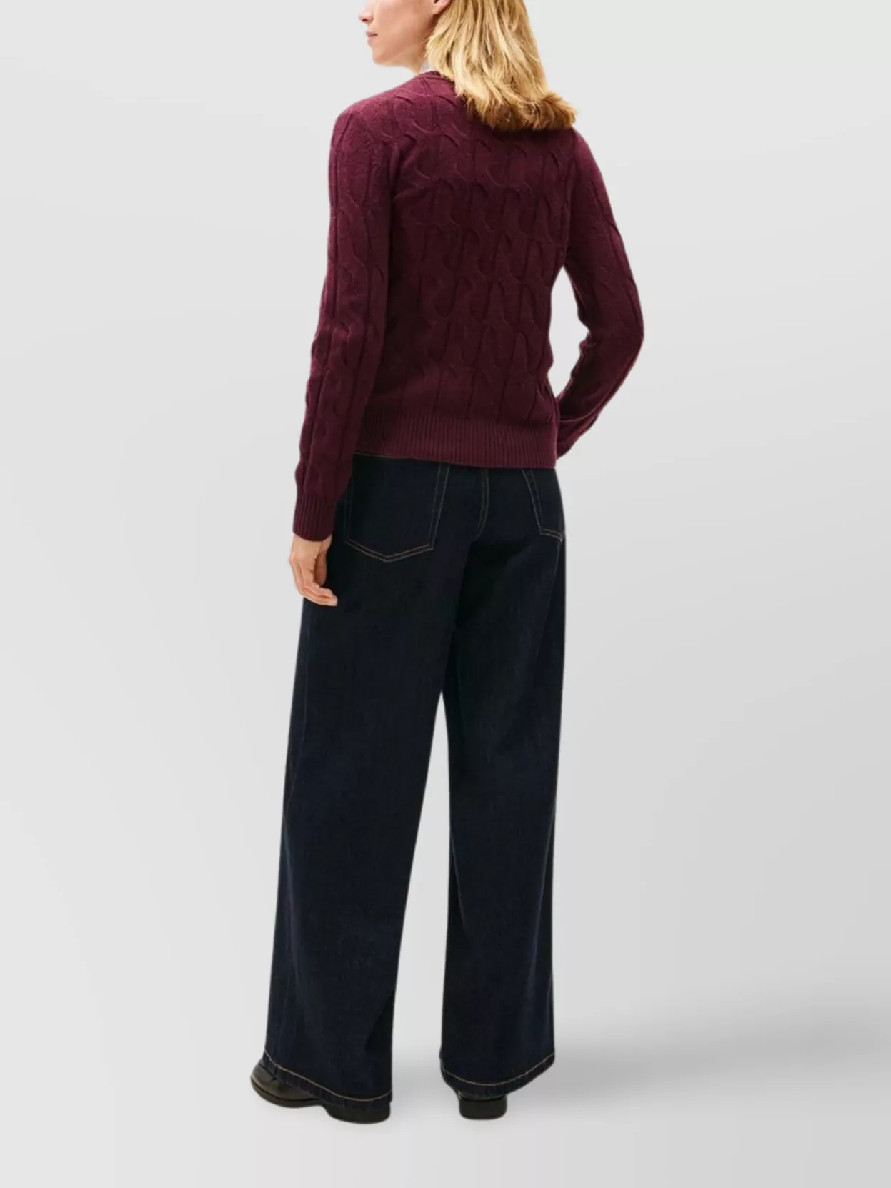 Tommy Hilfiger Cable Knit Long Sleeve Wool Pullover