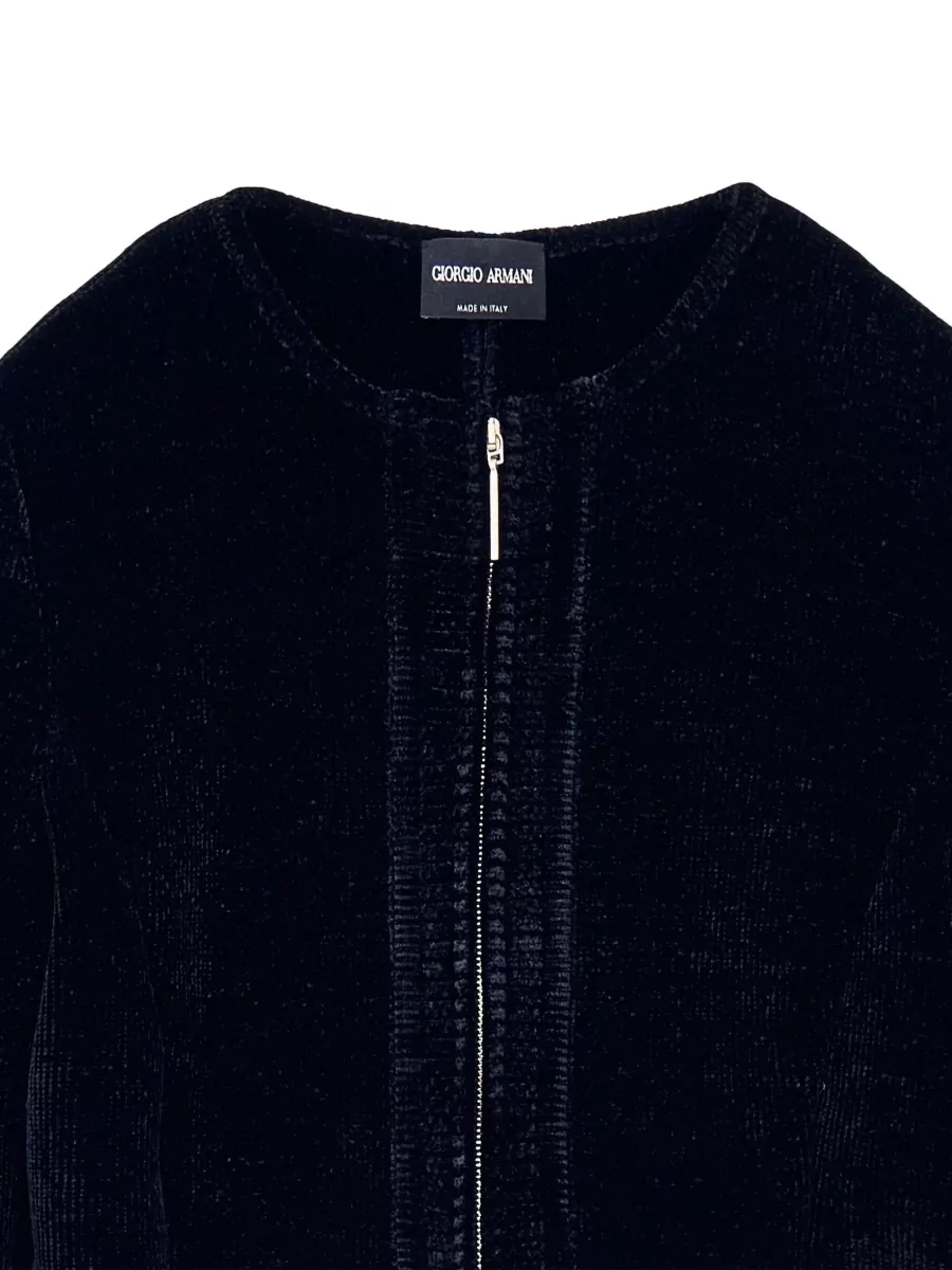 Giorgio Armani Chenille Slim-Fit Crew-Neck Jacket