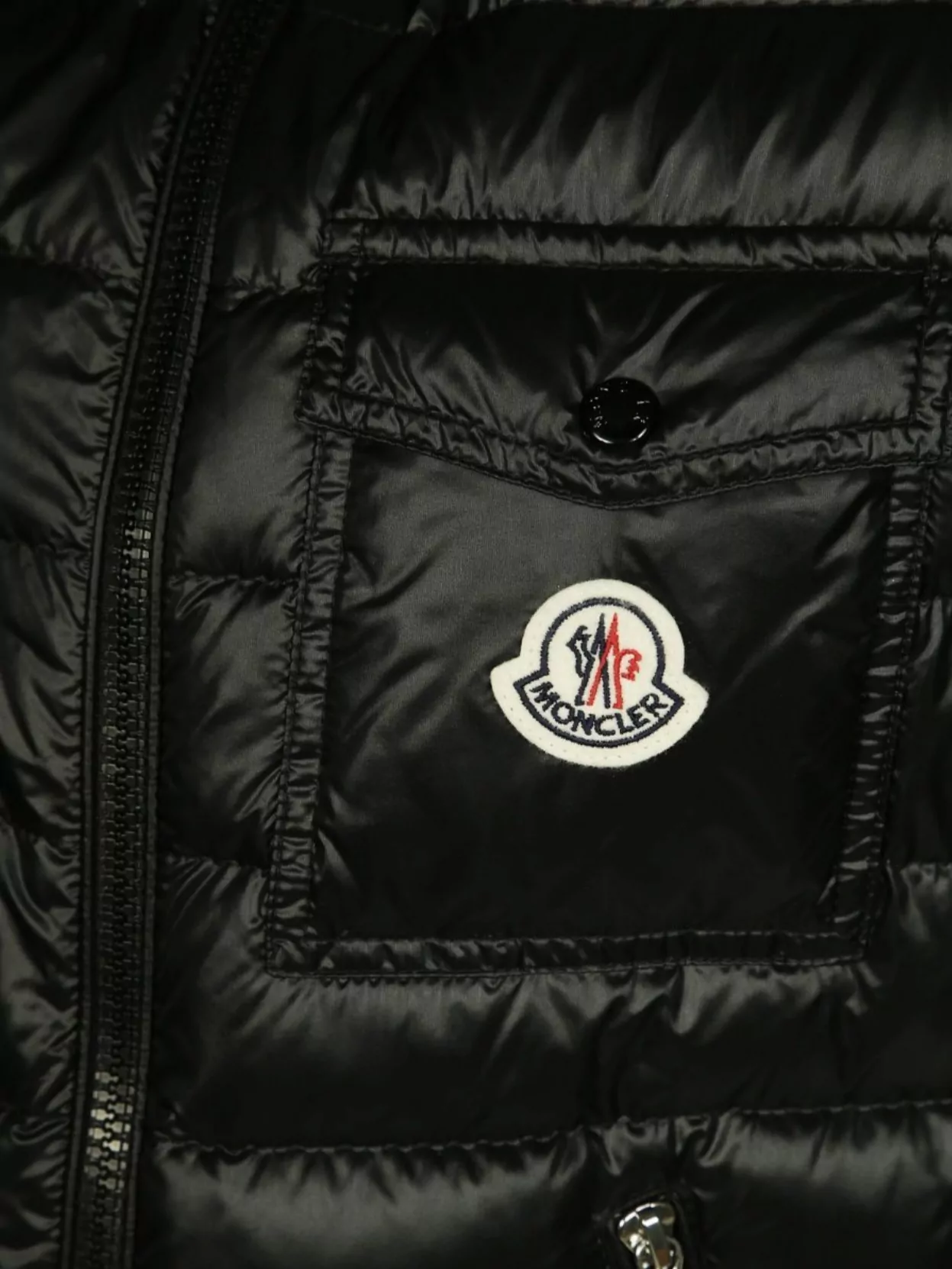 Moncler Quilted Hooded Vest Front Pocket