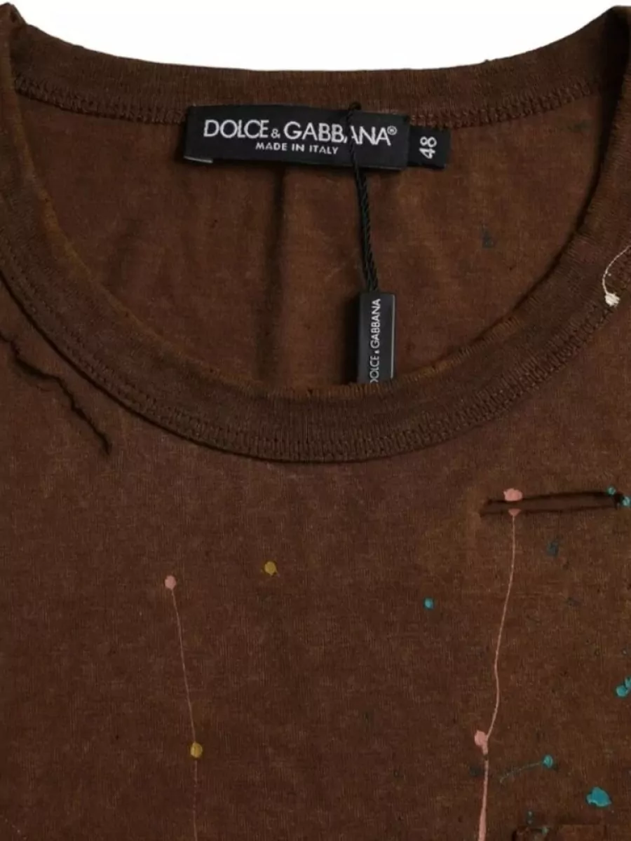 Dolce&Gabbana Printed Cotton Crew Neck T-Shirt