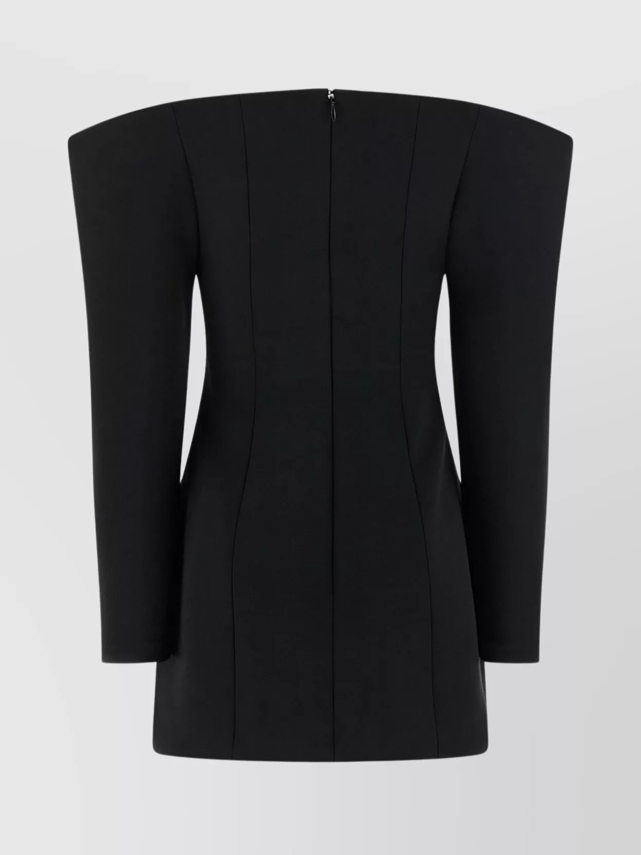 Stella Mccartney Off-the-shoulder Structured Corset Mini Dress In Black