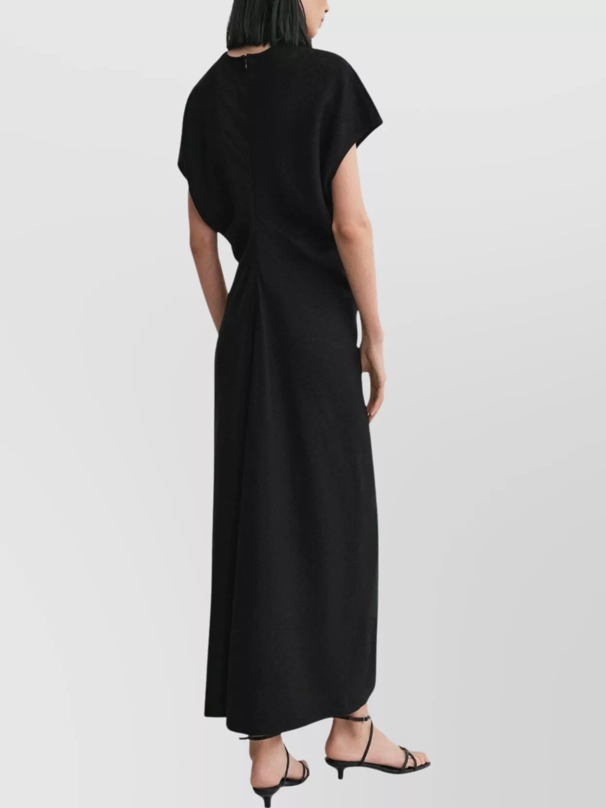 Totême Draped Crew Neck Maxi Dress