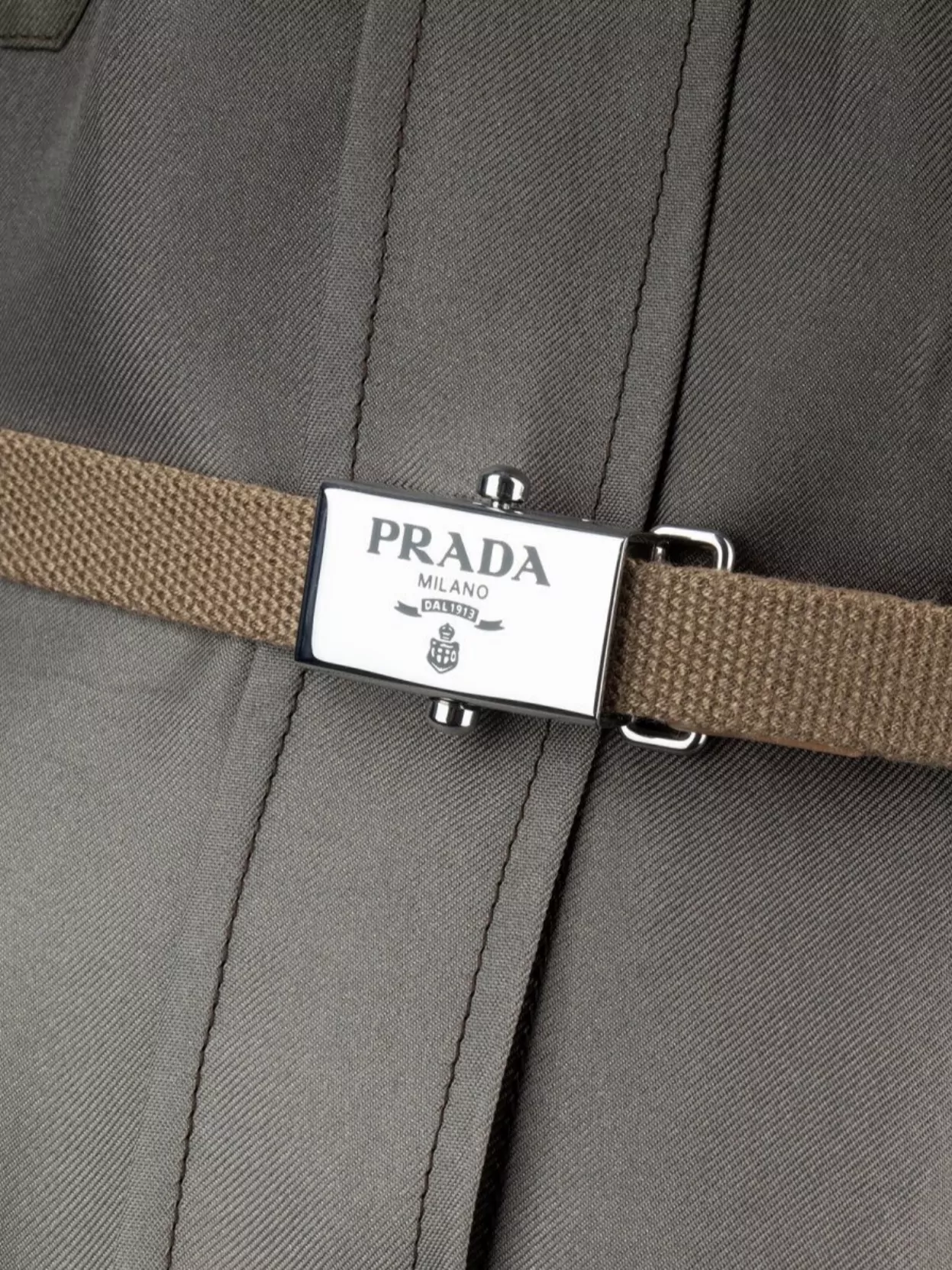Prada Dress Belted Waist Chest Pockets