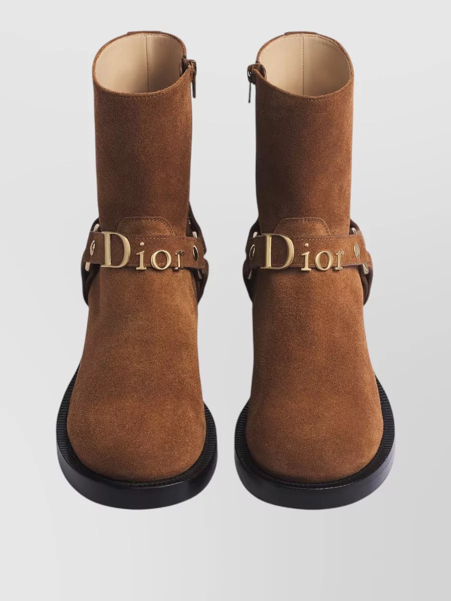 Christian Dior Suede Leather Ankle Boots