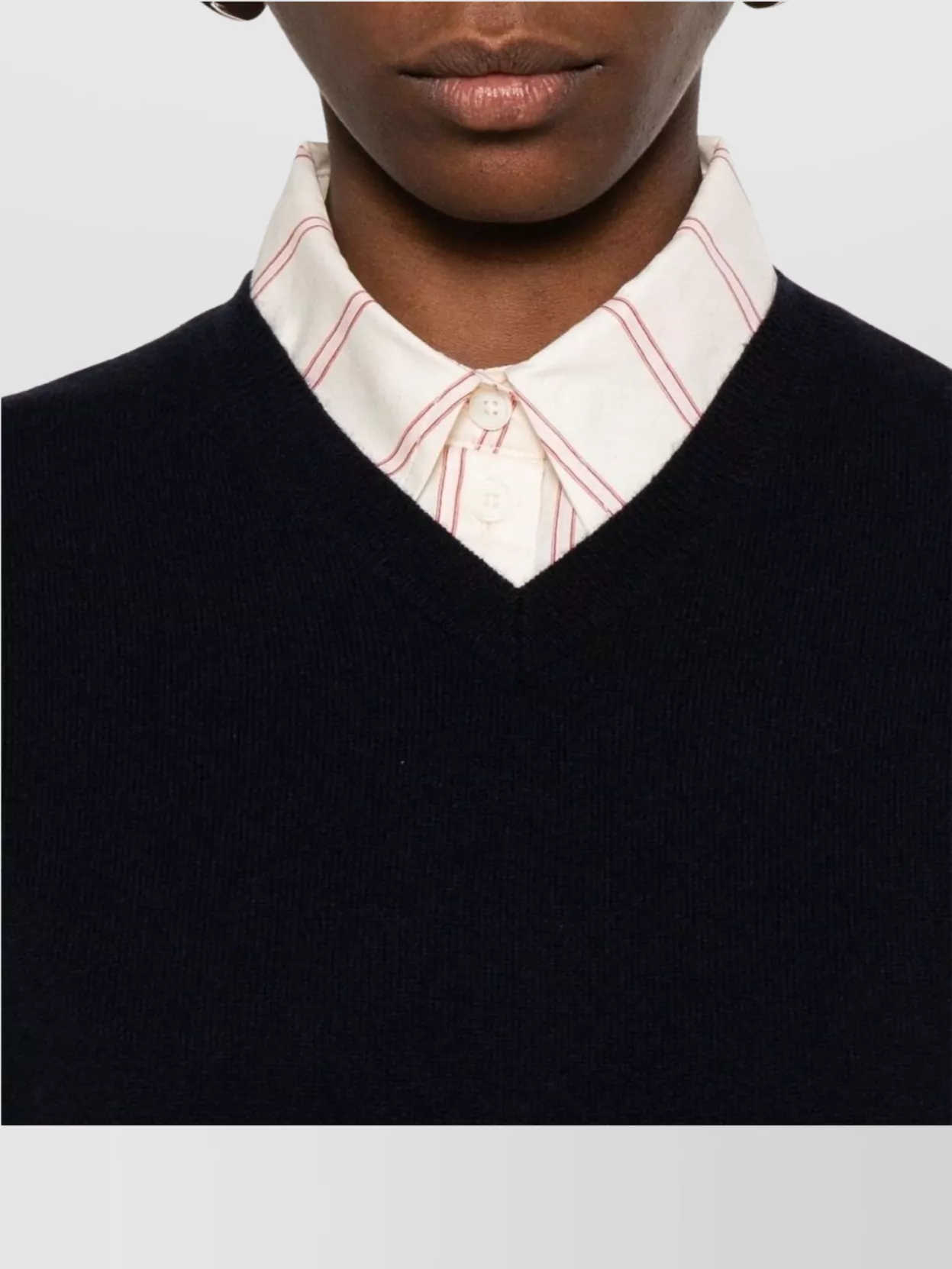 Totême Ribbed V-Neck Long Sleeves Top