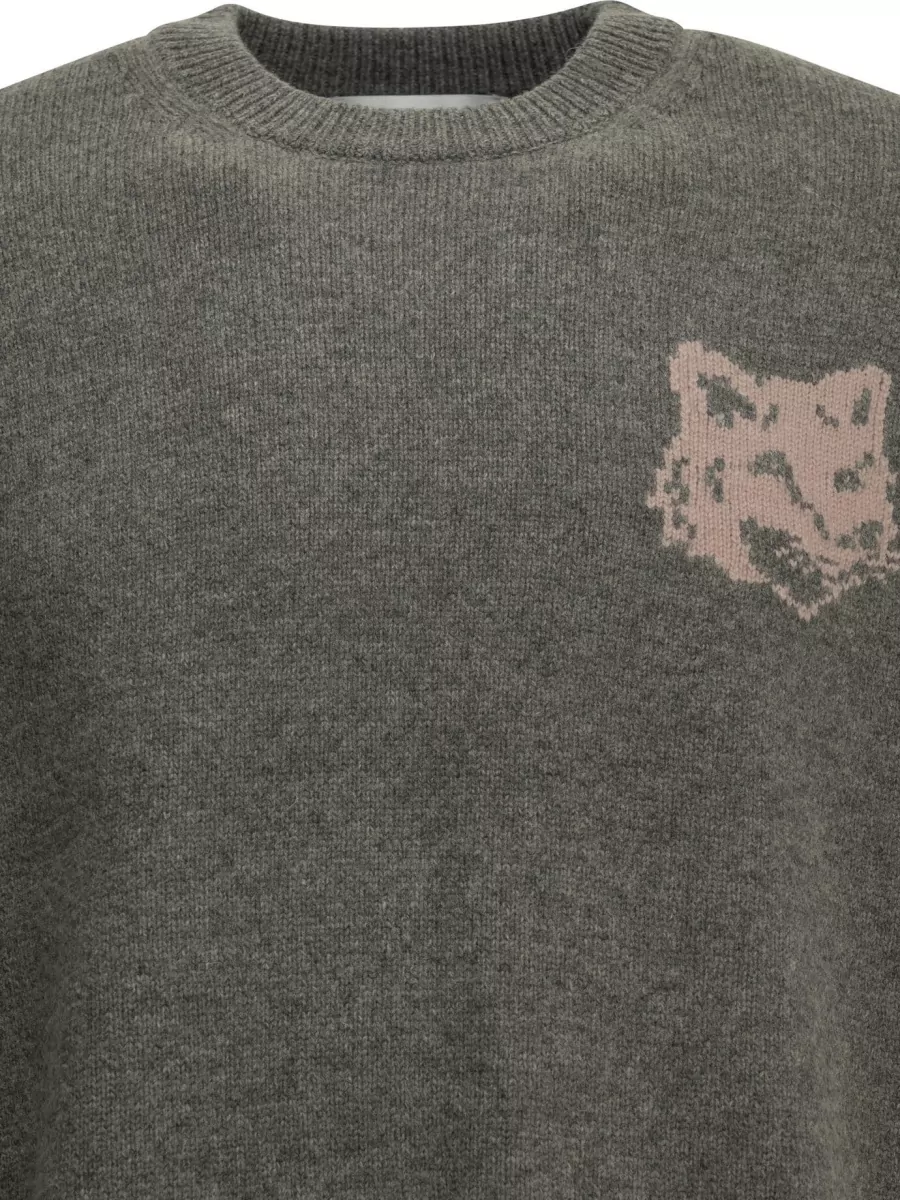 Maison Kitsuné Wool Crew-Neck Sweater