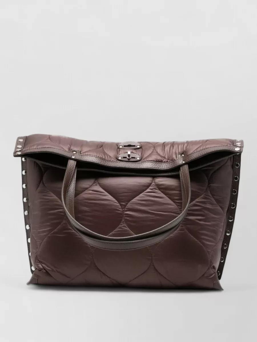 Zanellato leather quilted studded tote bag