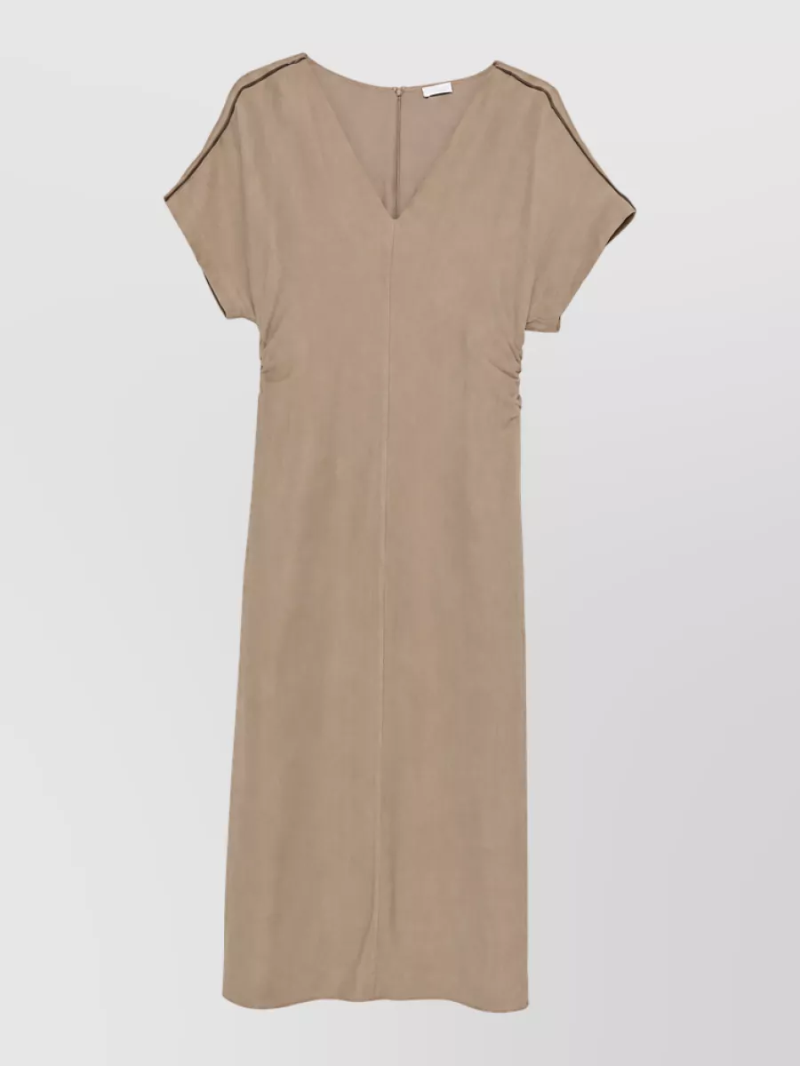 Brunello Cucinelli viscose linen midi dress
