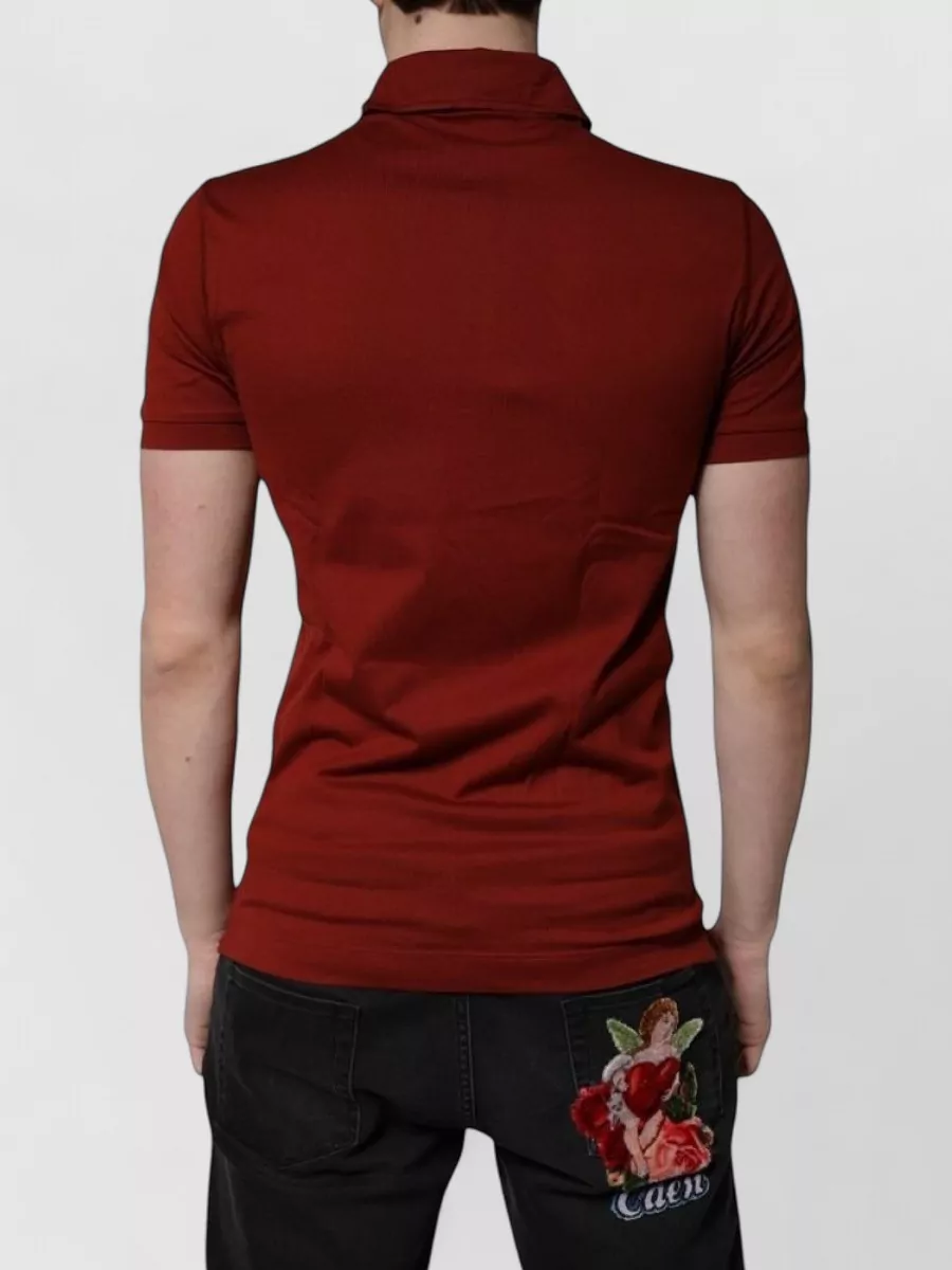 Dolce&Gabbana Cotton Logo-Patch Polo Shirt