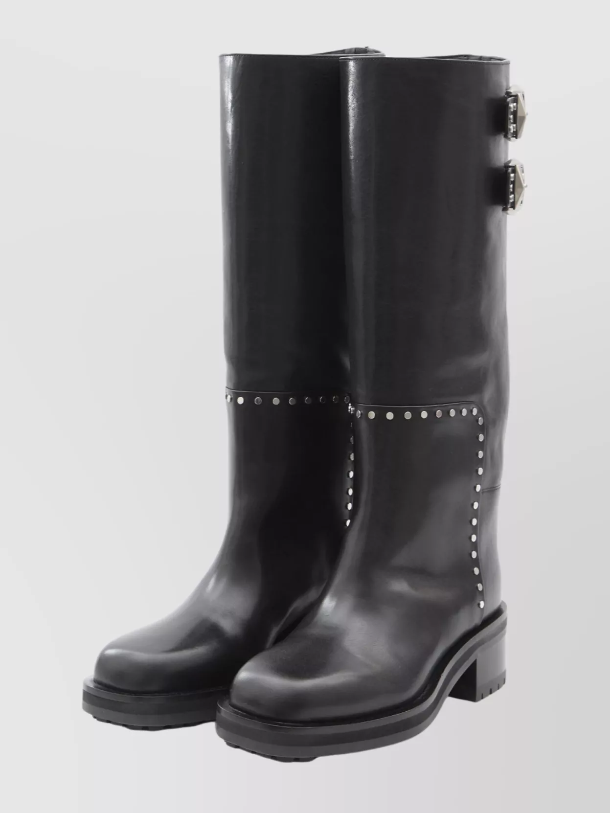 Jimmy Choo Knee-High Tube Boots Stud Detail
