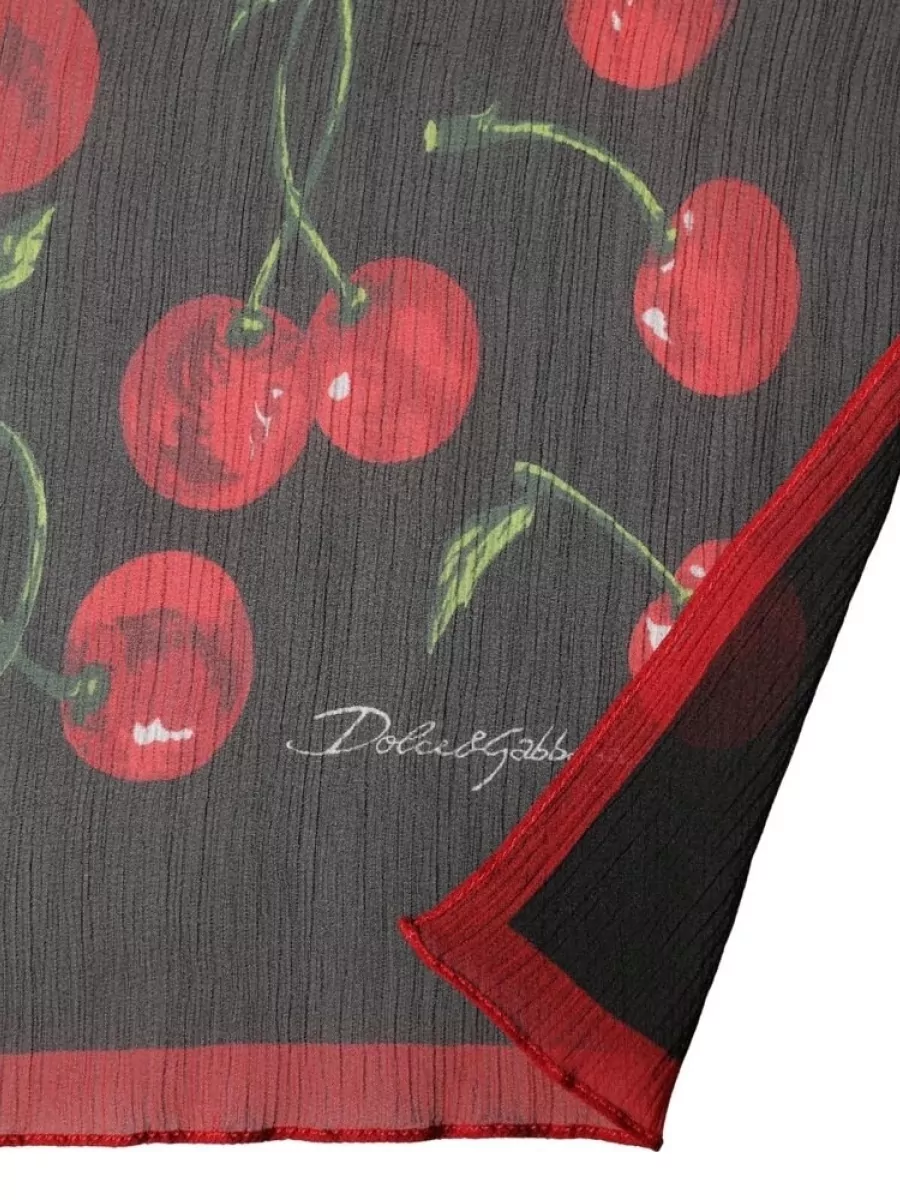 Dolce&Gabbana Silk Cherry Print Scarf