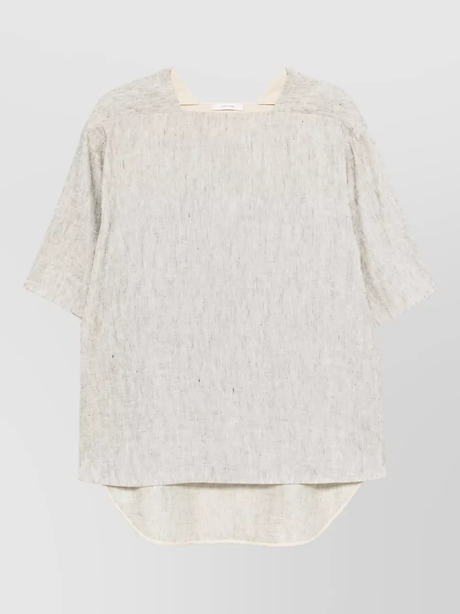 The Row linen silk midi dress