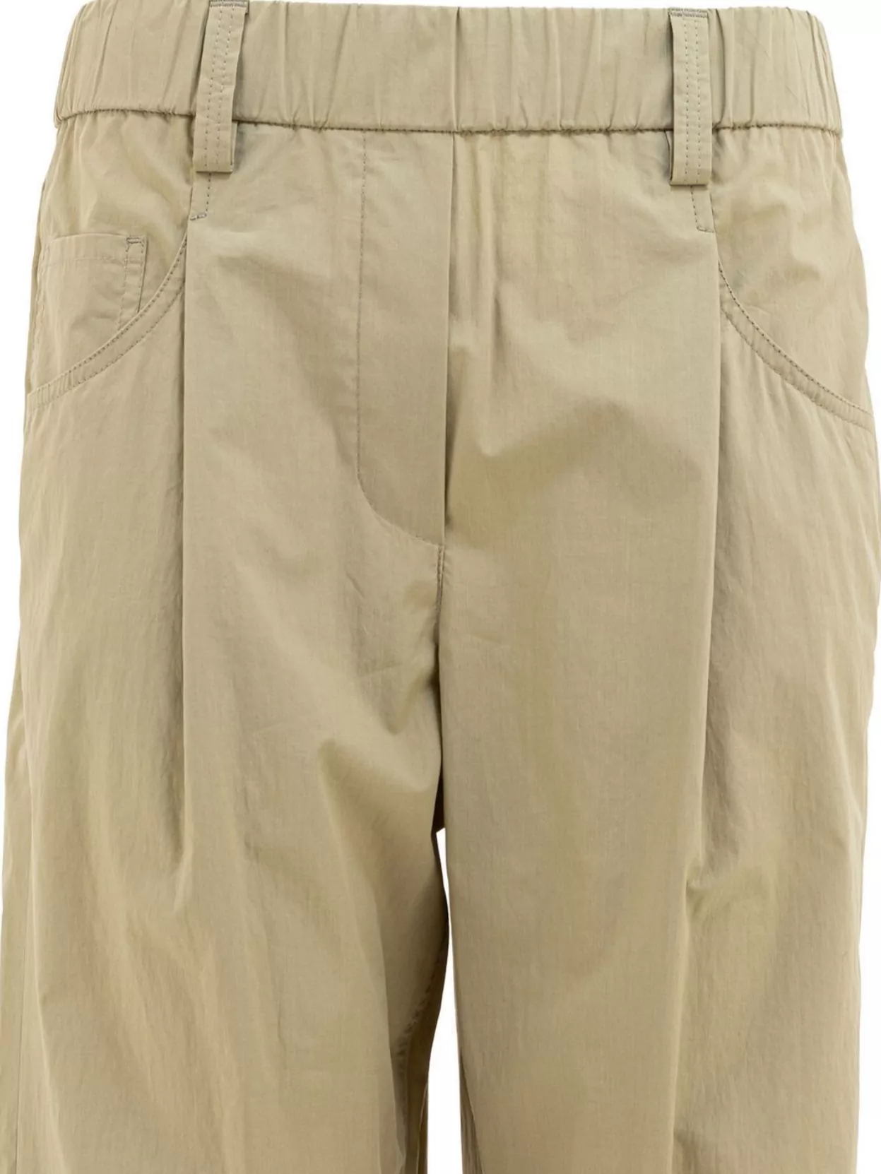 BRUNELLO CUCINELLI TAILORED TROUSERS WITH POCKETS AND ELASTIC WAISTBAND