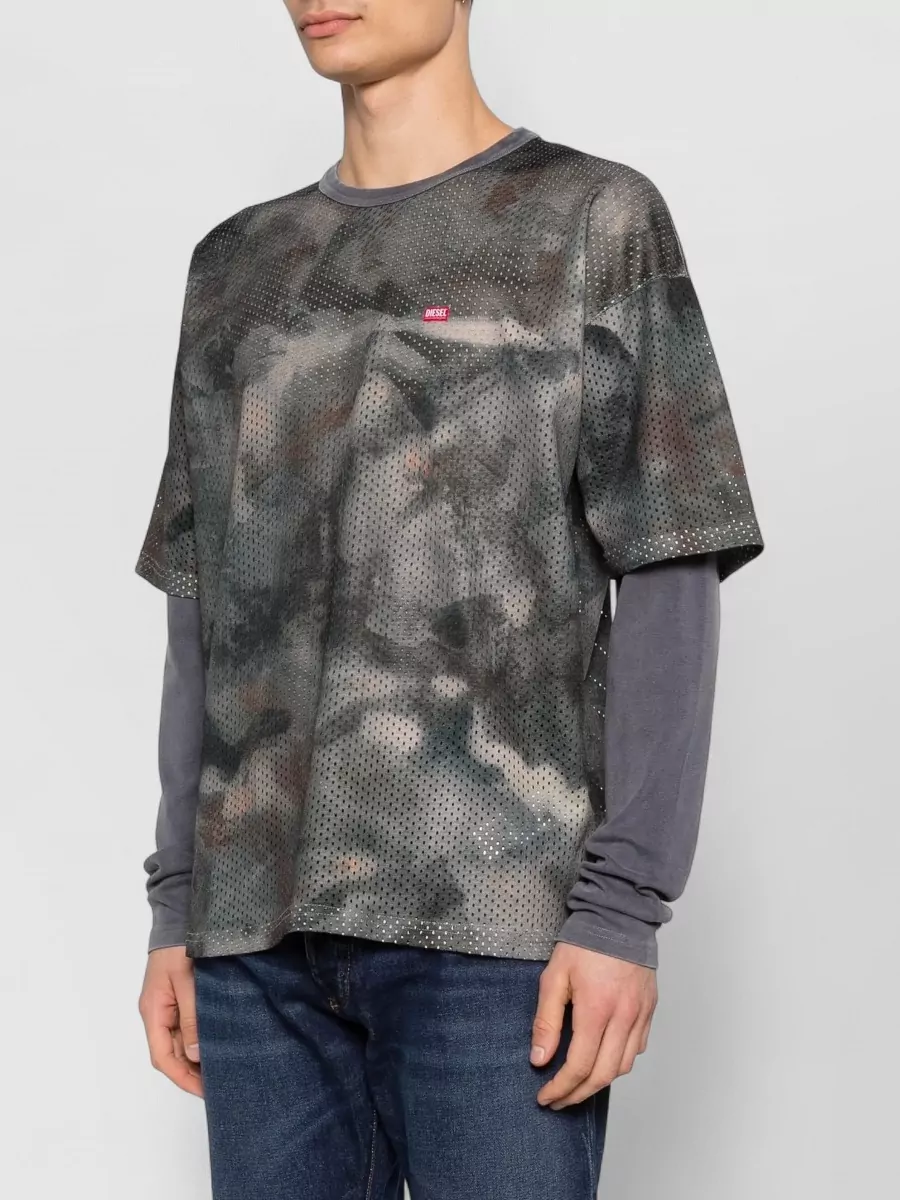 Diesel Mesh Long-Sleeve T-Shirt