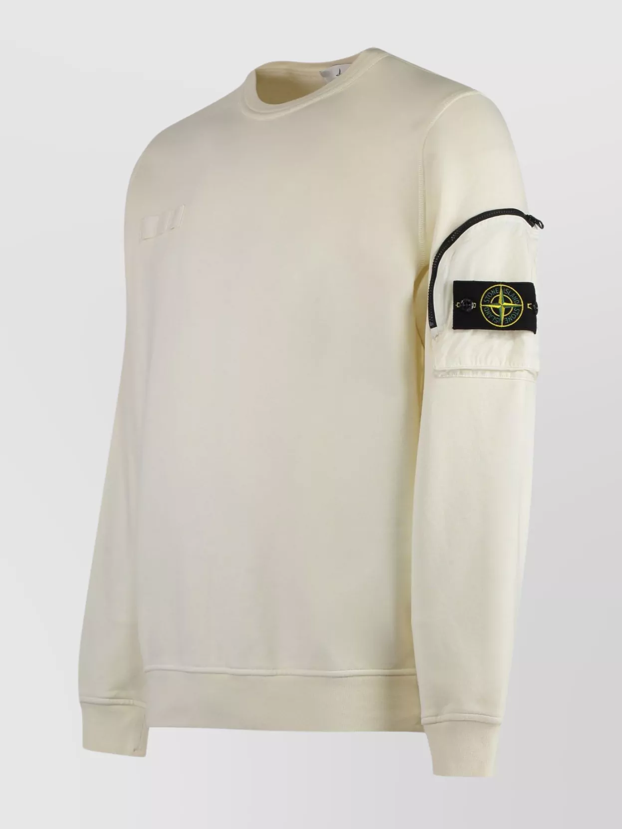Stone Island Cotton Crew-Neck Sweatshirt Arm Patch