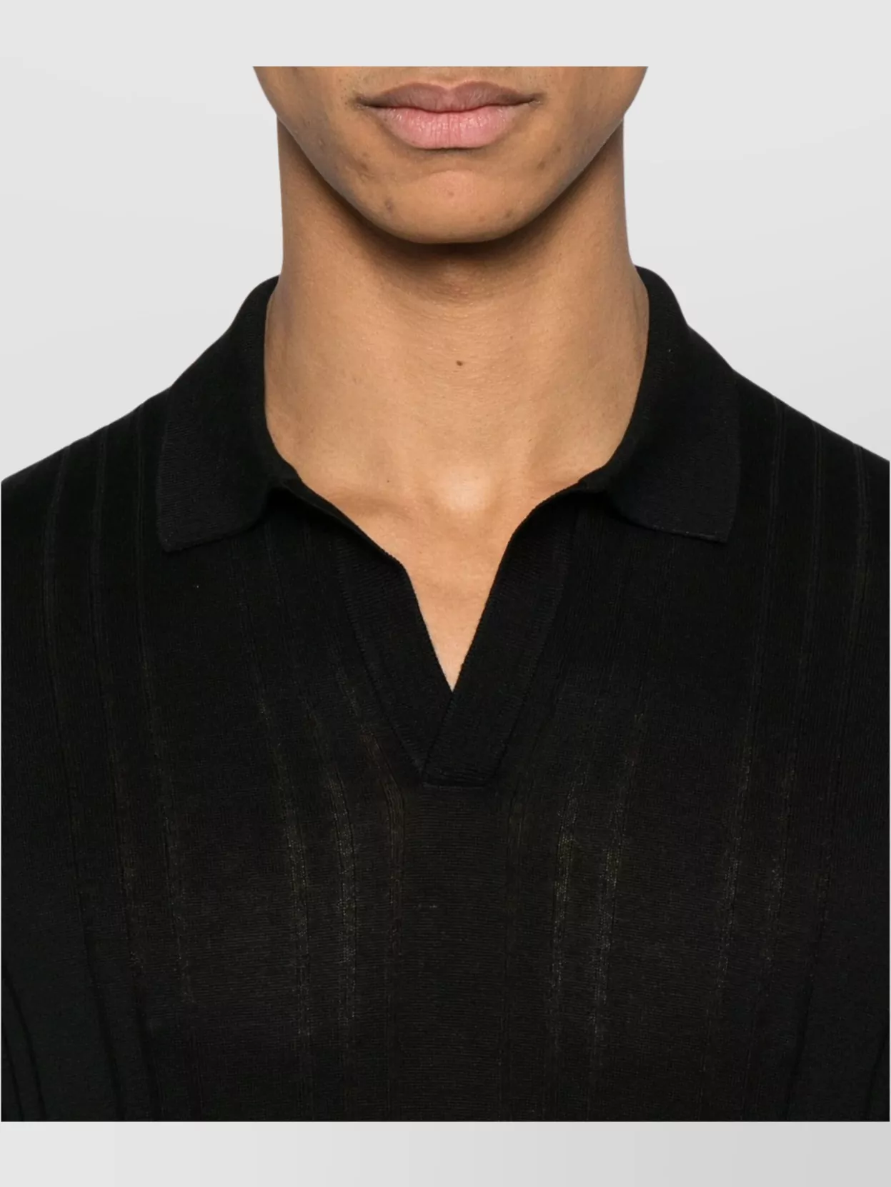 Tagliatore Ribbed Texture Polo Shirt