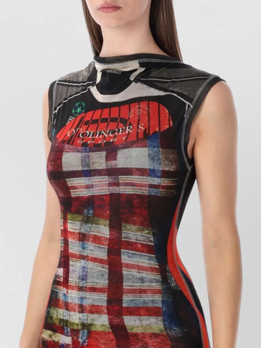 Ottolinger Printed Mesh Maxi Dress