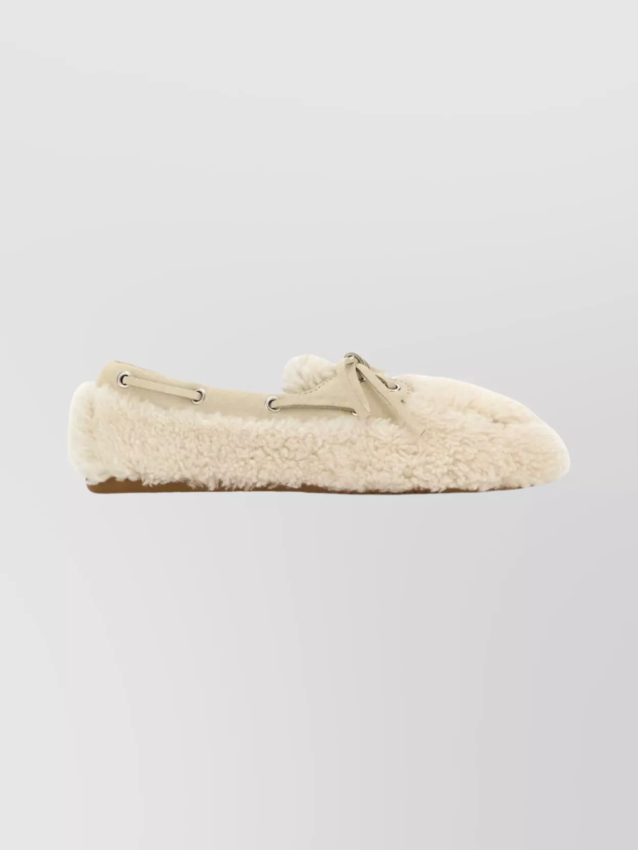 Miu Miu Textured Loafers With Lace Detail And Rubber Sole In Animal Print