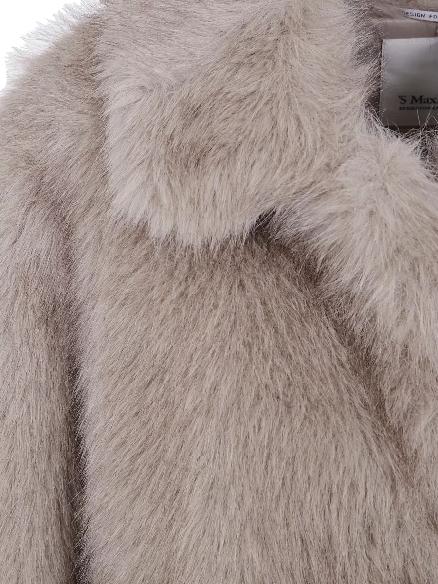S Max Mara Cropped Faux Fur Coat