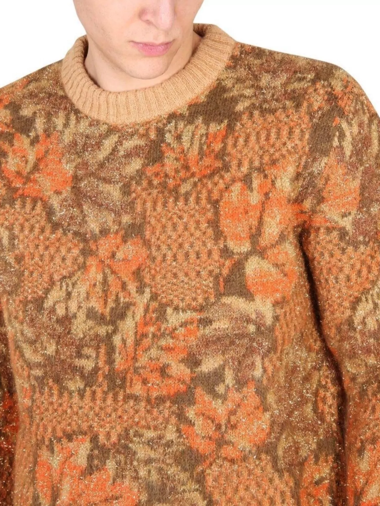 Erl Floral Jacquard Knit Sweater