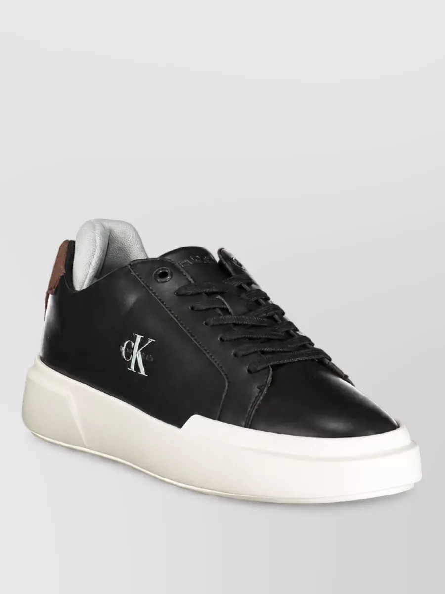 Calvin Klein polyurethane lace-up sneakers