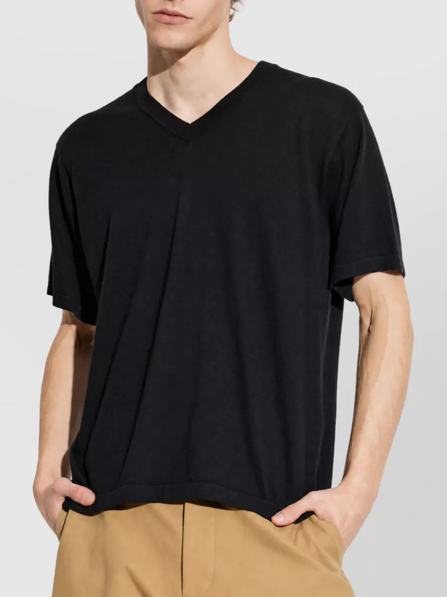 Lisa Yang Cashmere V-Neck Short-Sleeve T-Shirt