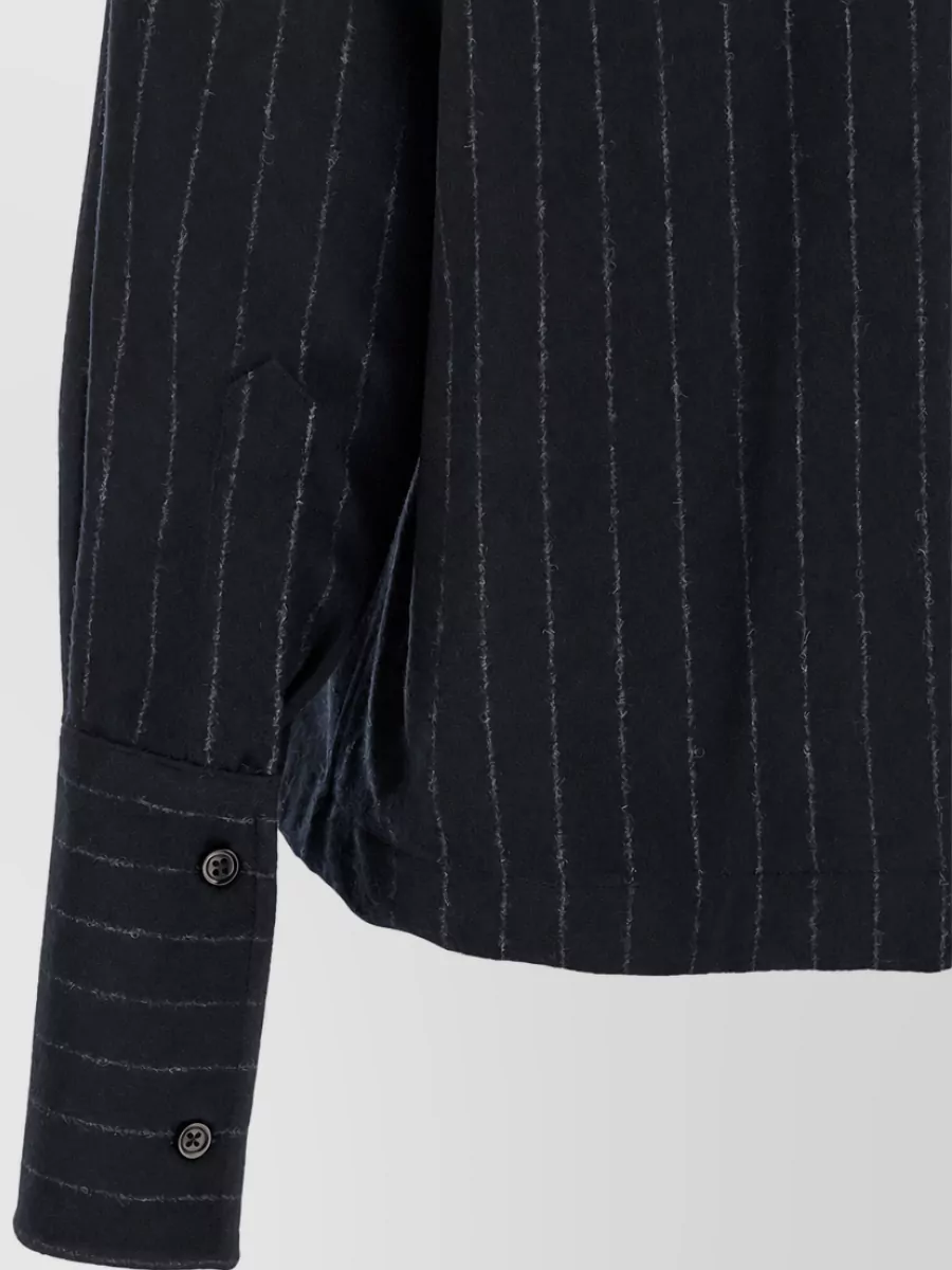Thelatest Pinstripe Shirt Jacket