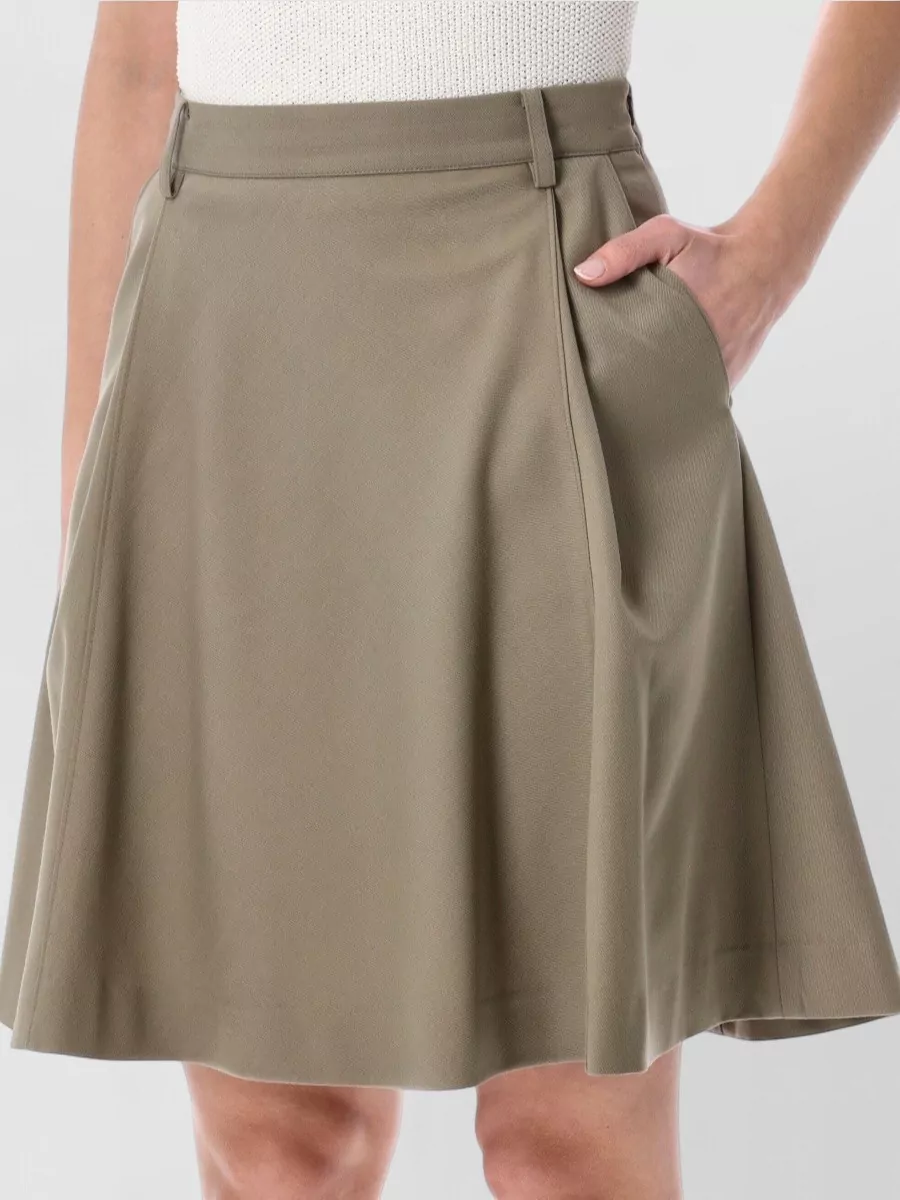 Low Classic Wool-Blend Flared Midi Skirt