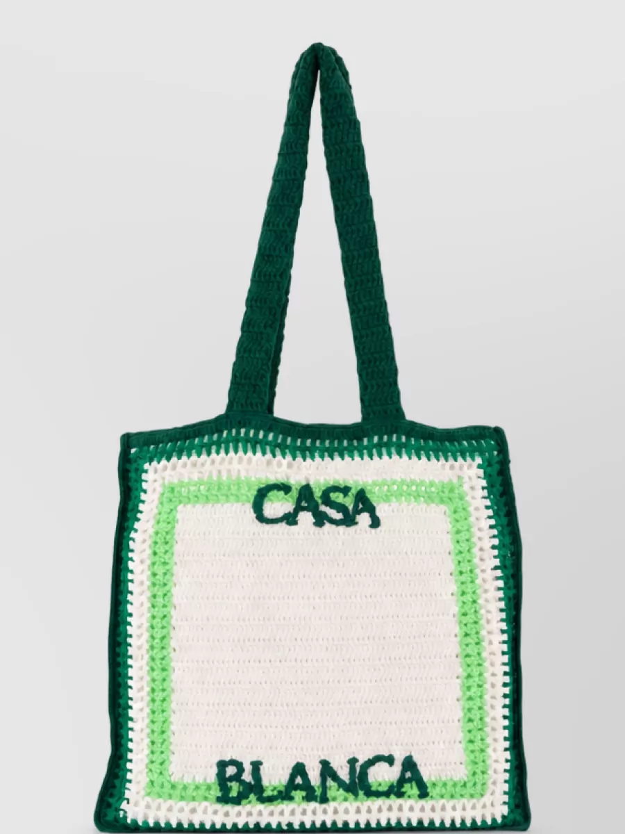 Casablanca crochet shopper bag
