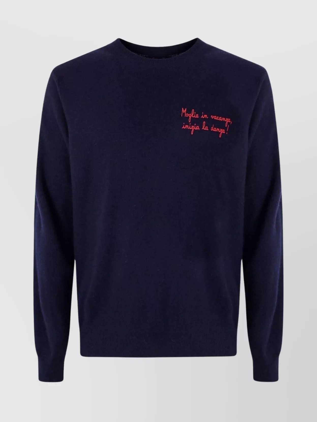 Mc2 Saint Barth Crew Neck Sweatshirt Featuring Long Sleeves In Blue