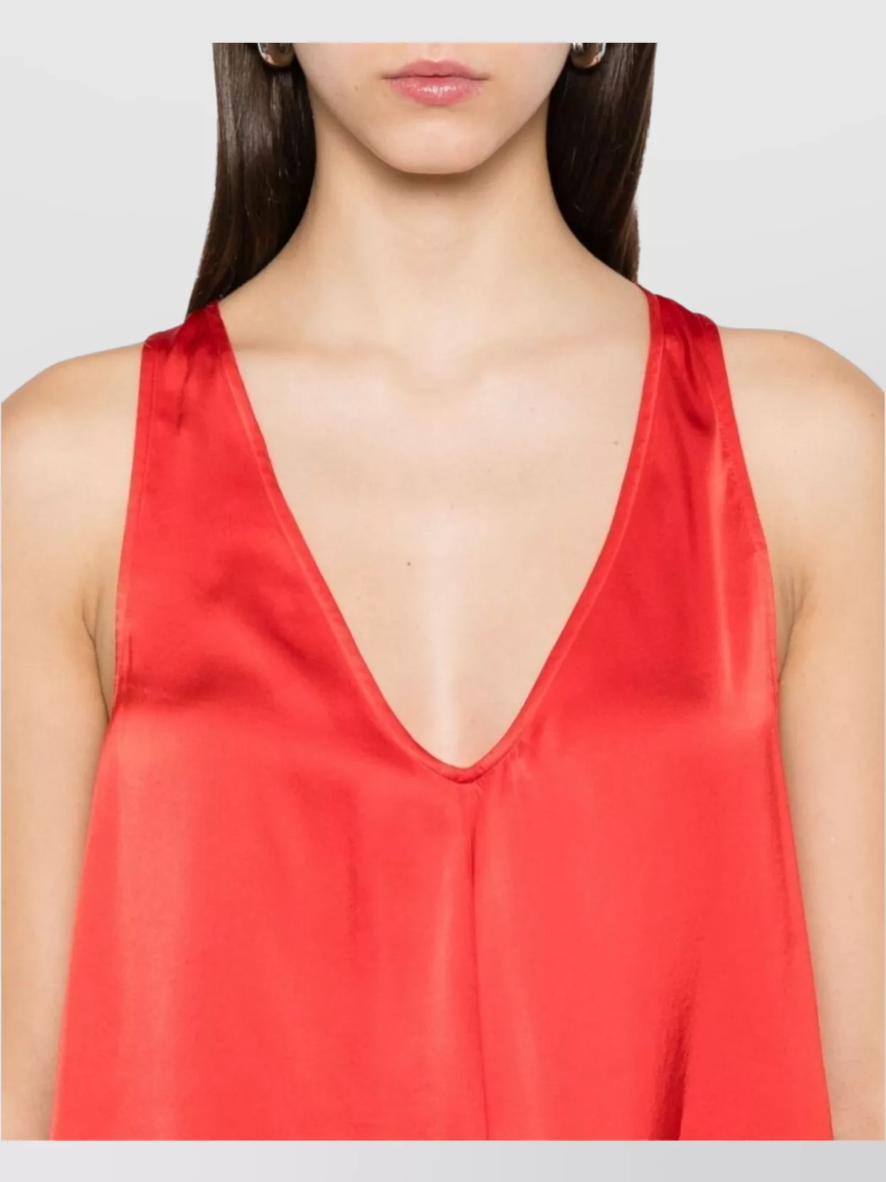 Forte Forte Silk V-Neck Sleeveless Tank Top