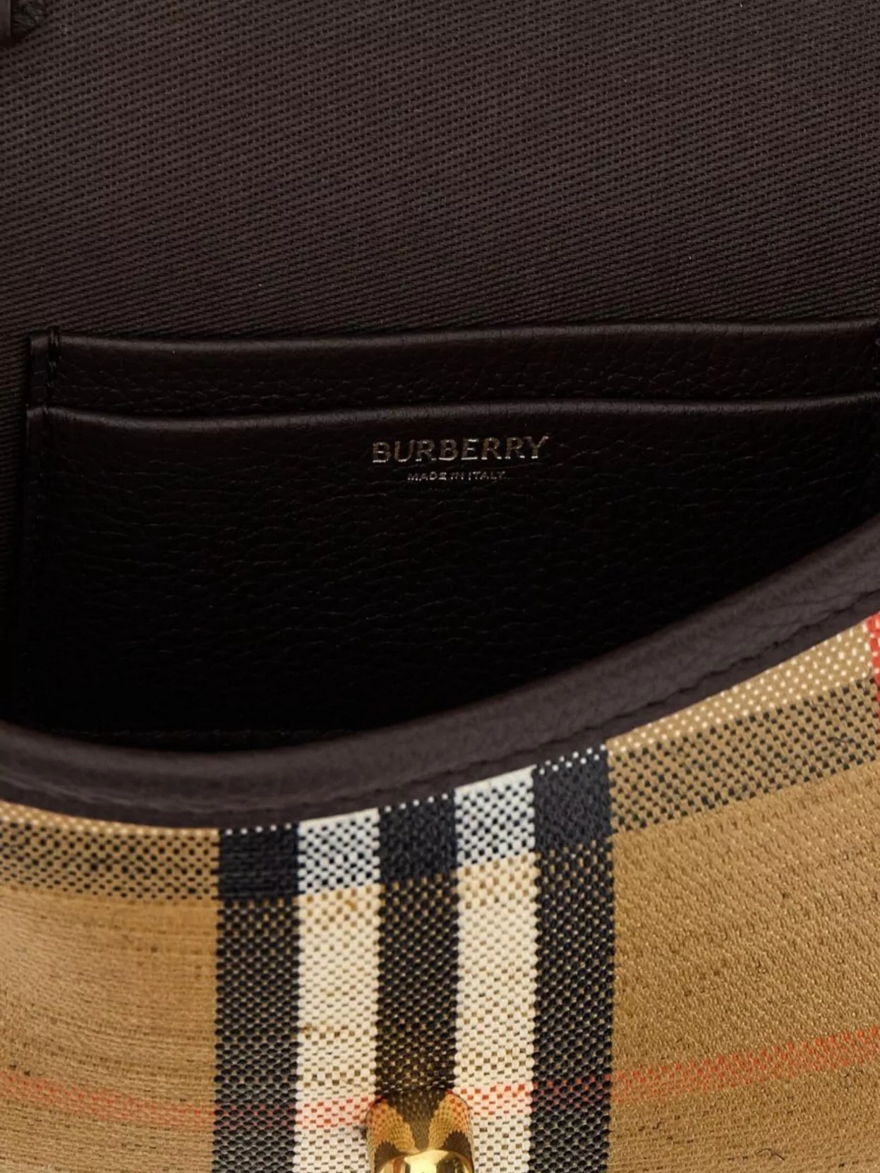 Burberry Mini Handbag With Check Pattern And Top Handle