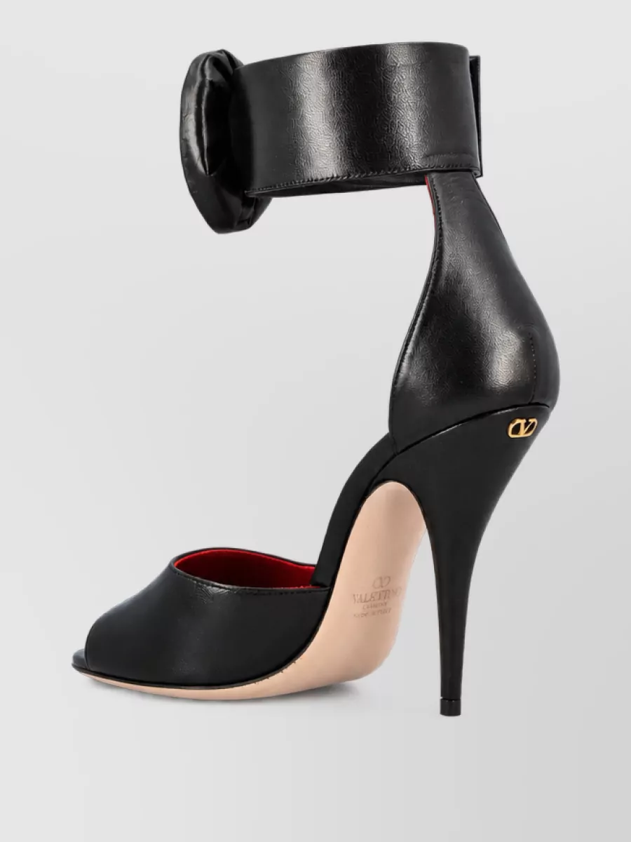 Valentino Garavani Leather Crystal-Embellished Sandals