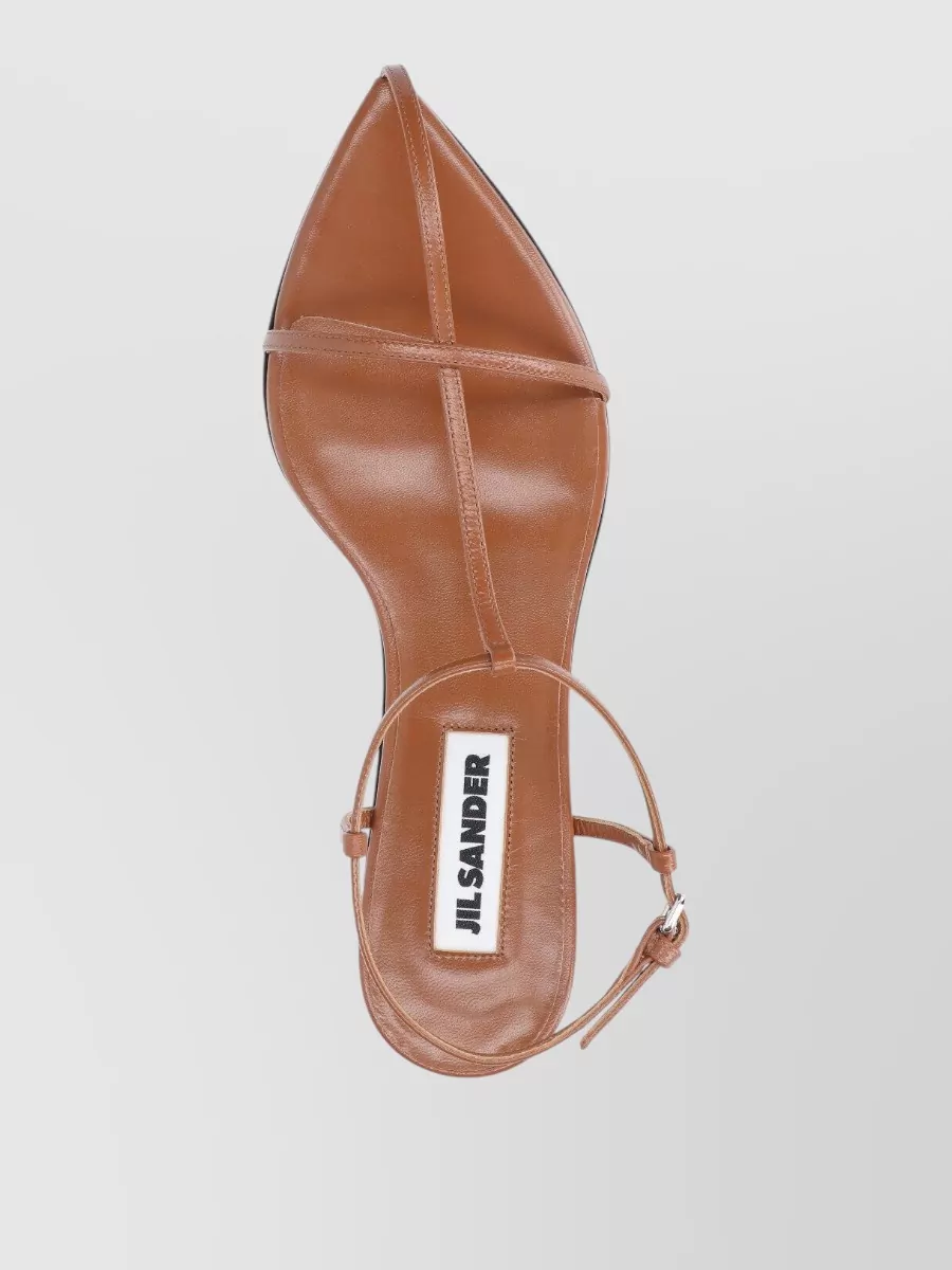 Jil Sander Sandals Heel Open Toe Strappy Ankle Strap