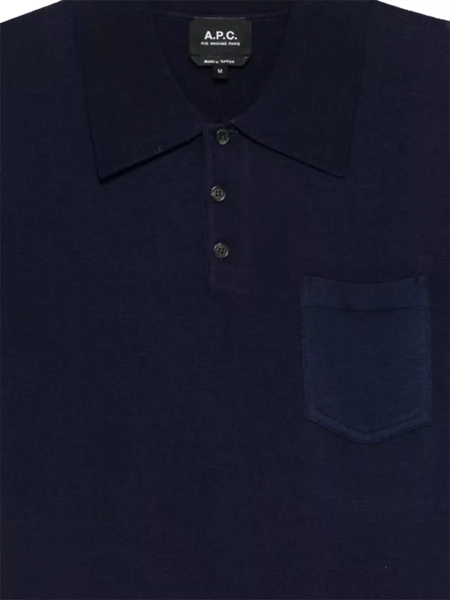 A.p.c. Knitted Short-Sleeve Polo Shirt