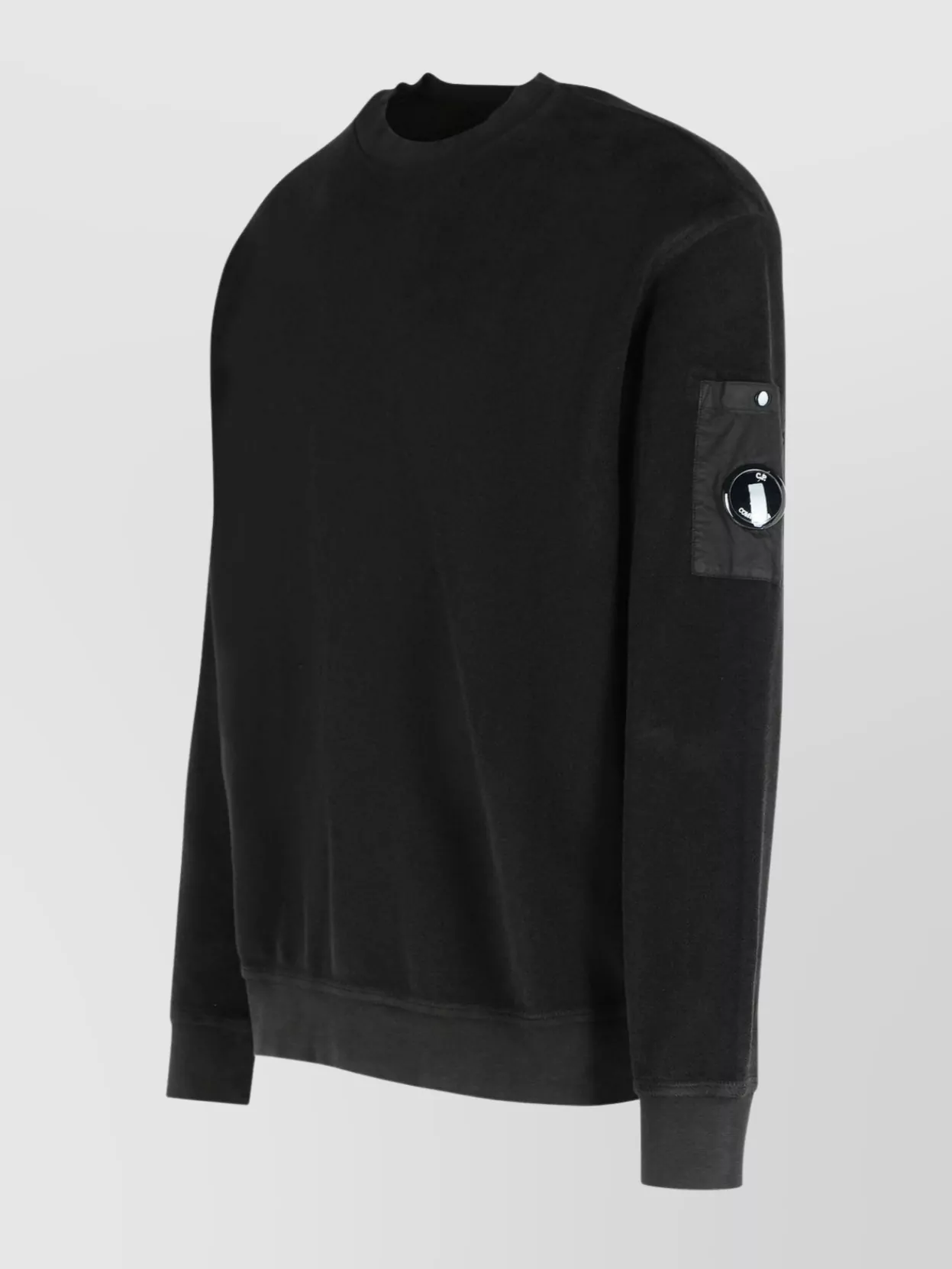 C.p. Company Pocket-patch Crew Neck Sweatshirt In Black