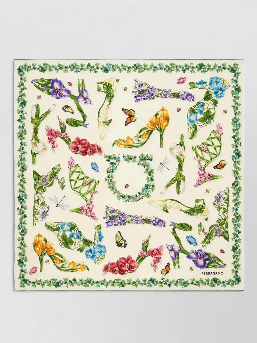 Ferragamo silk printed scarf