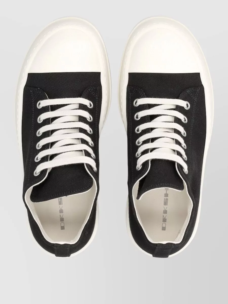 Rick Owens Drkshdw Cotton Canvas Lace-Up Sneakers