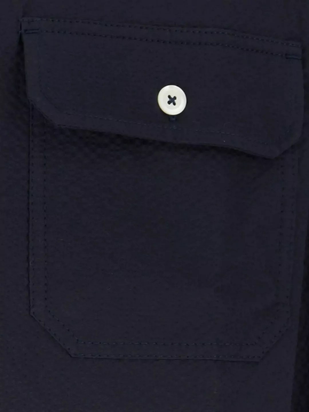 Howlin' Howlin Navy Blue Stretch Cotton Magic Work Shirt In Multi