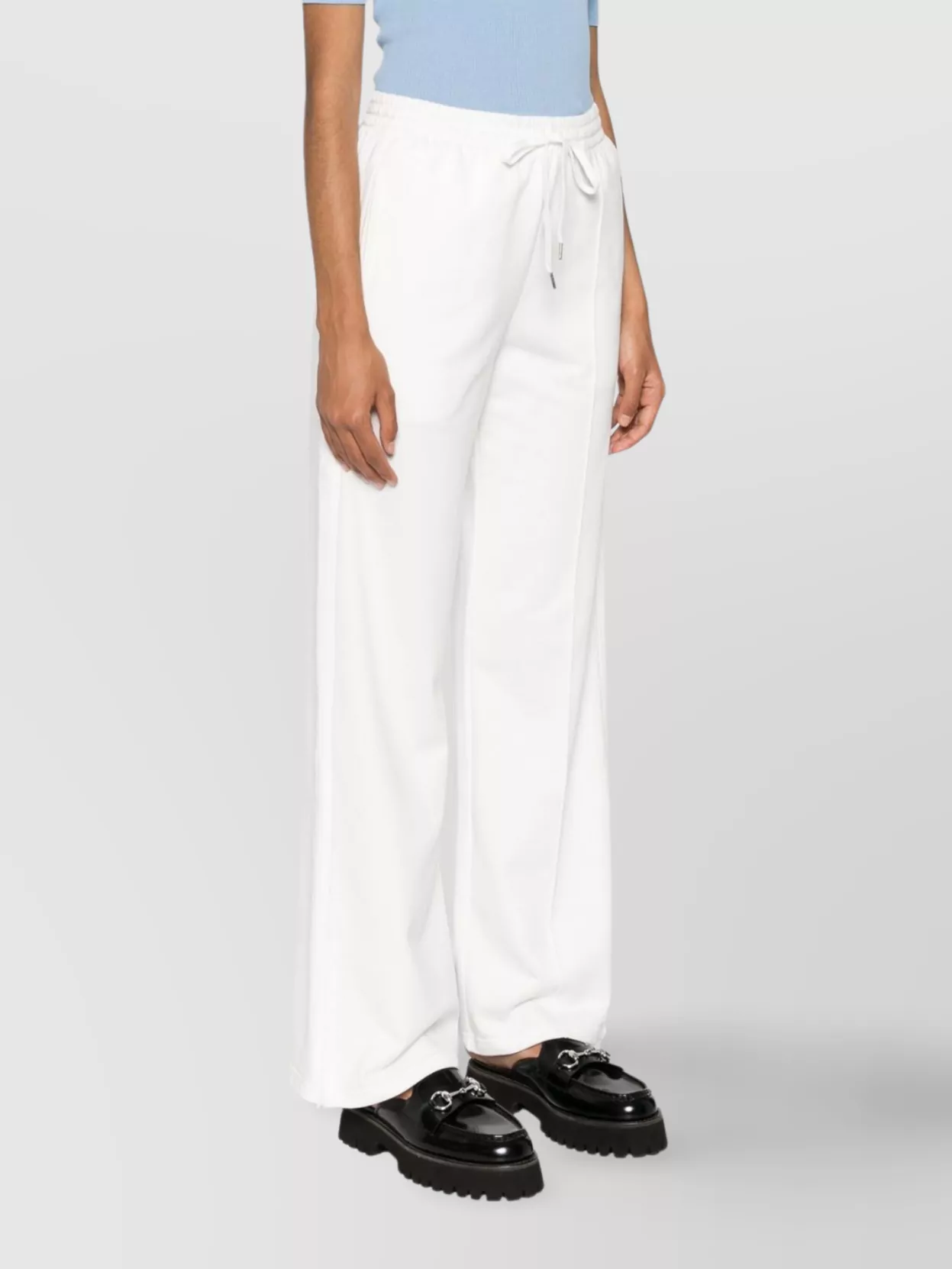 Parosh Embroidered Logo Straight Trousers