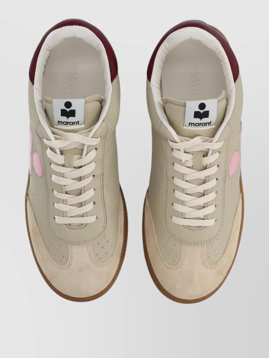 Isabel Marant Low Sneakers Contrast Heel Tab Suede Accents