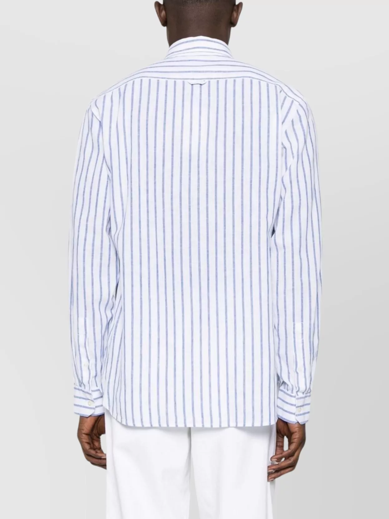 Woolrich Shirt Striped Pattern Curved Hem