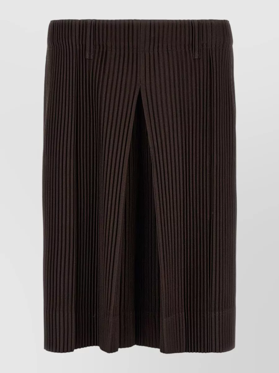 Homme Plisse Issey Miyake Pleated Wide-Leg Bermuda Shorts