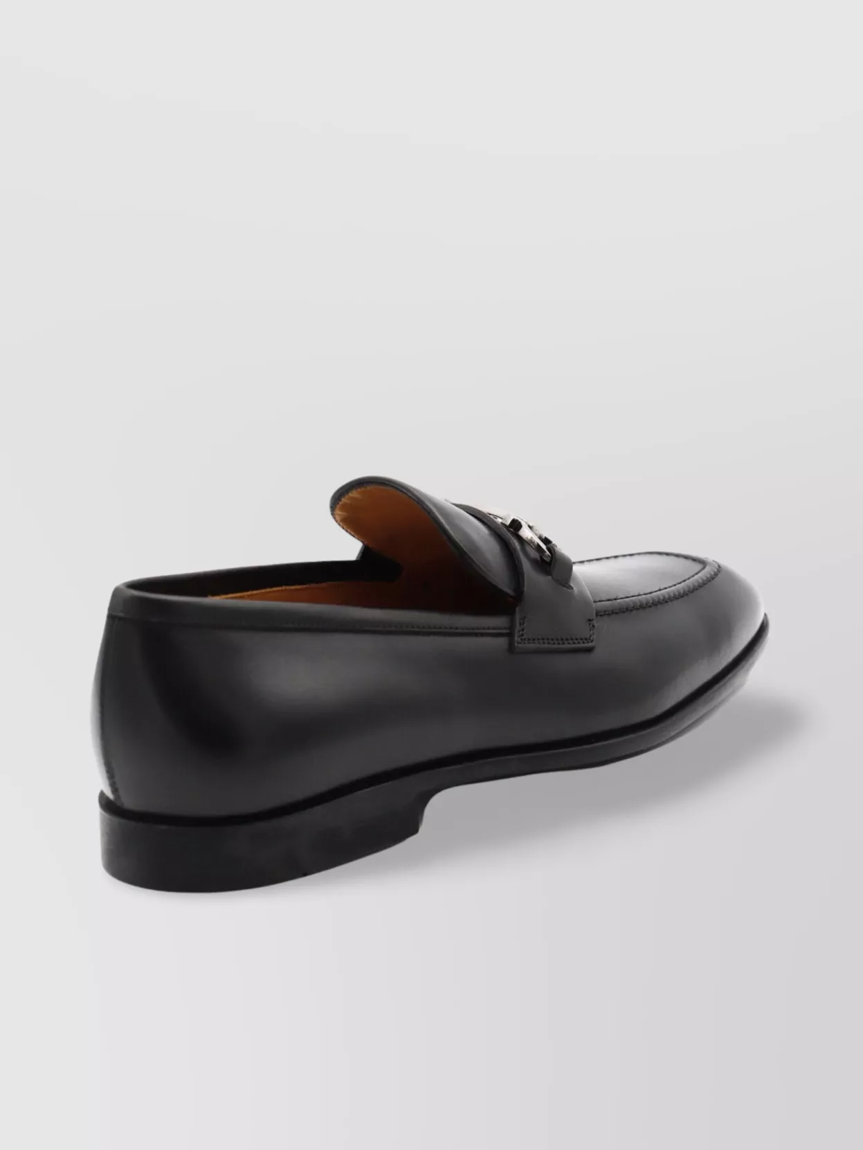 Ferragamo Buckle Detail Leather Sole Loafers