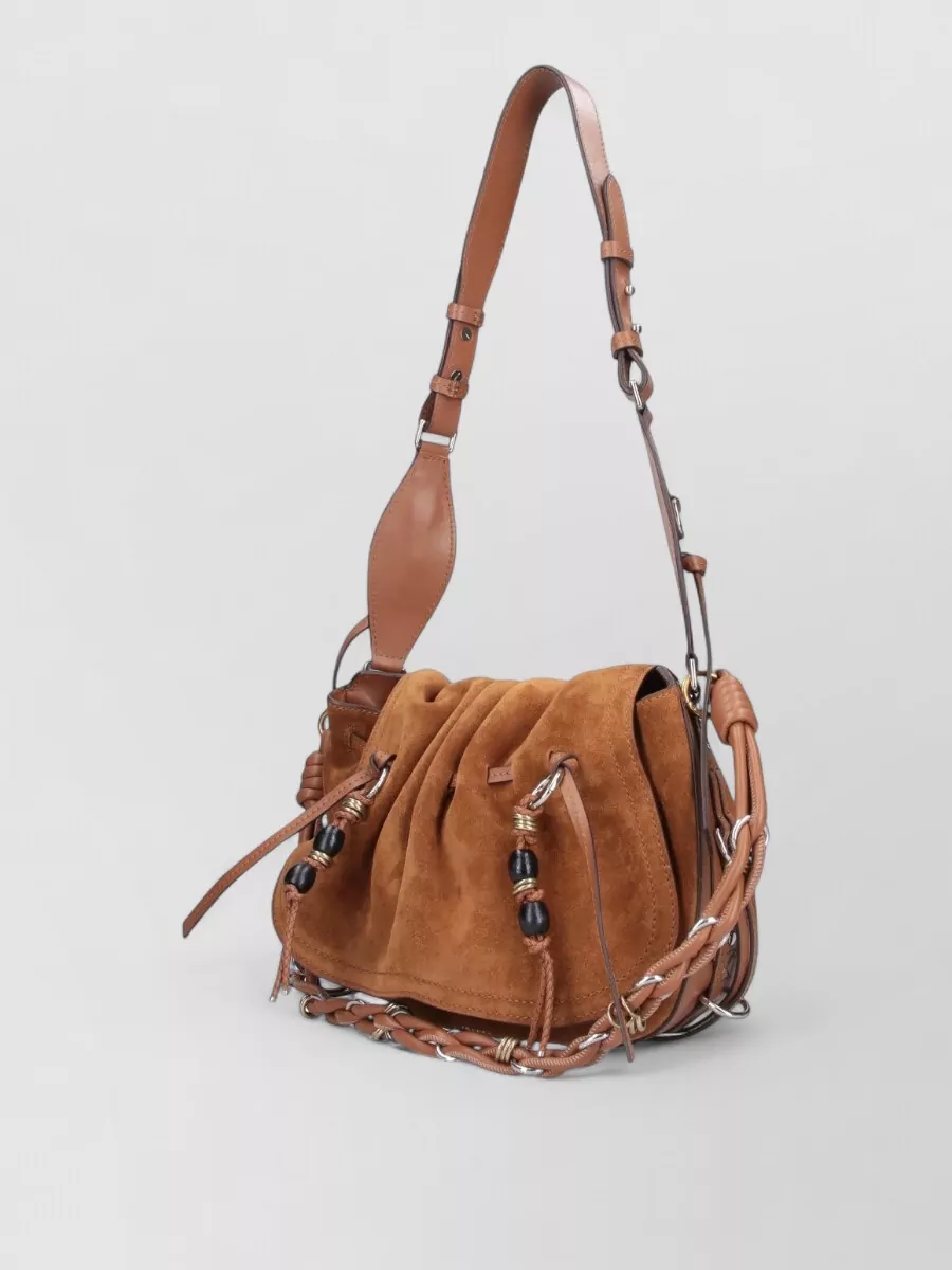 Isabel Marant Shoulder Bag Suede Texture Adjustable Strap
