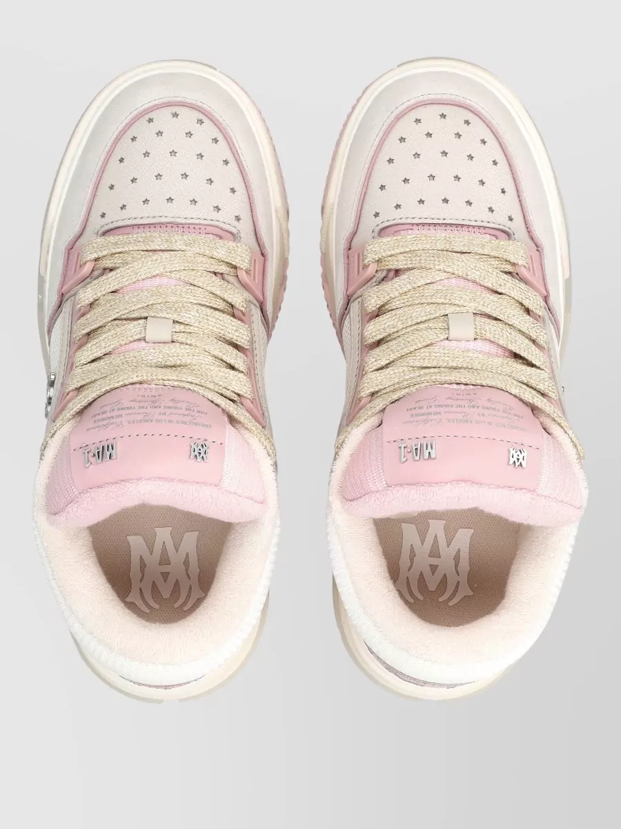 Amiri Crystal Sneakers Featuring Contrast Paneling