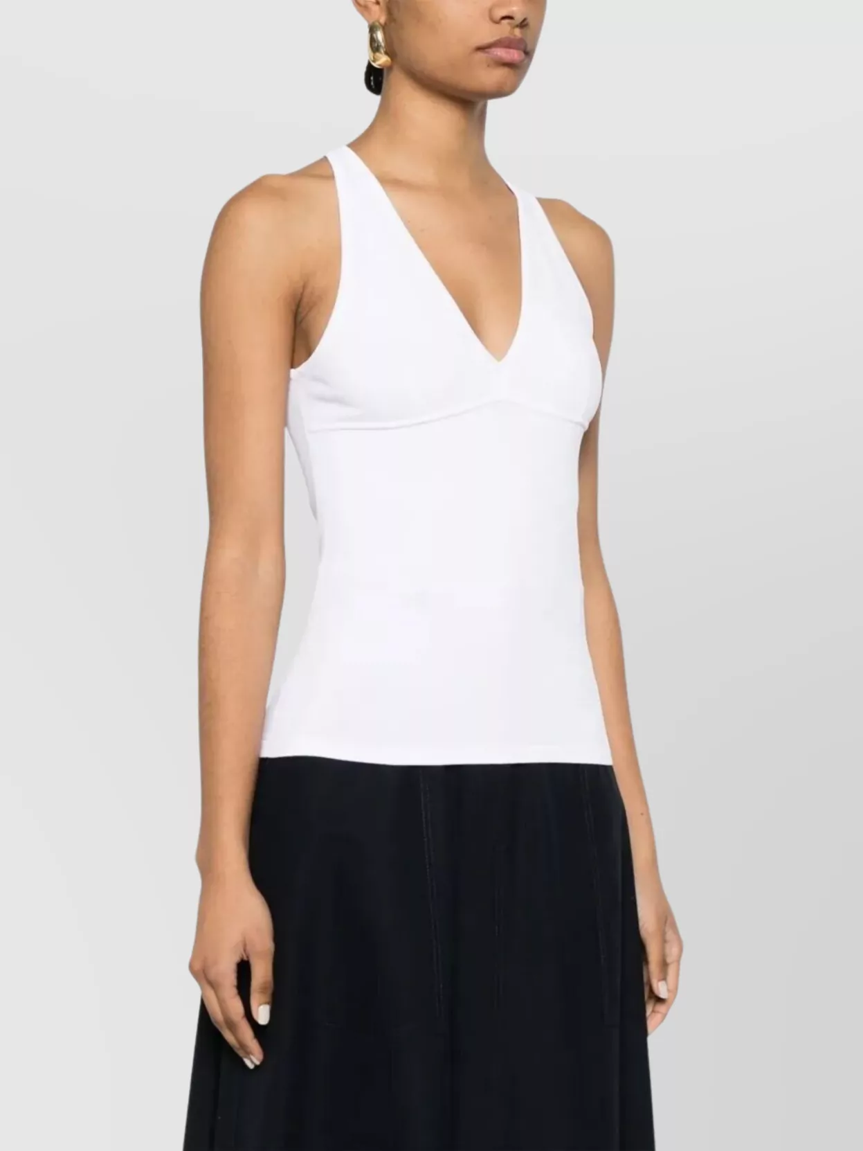 Max Mara Cotton Bra Tank Top V-Neckline