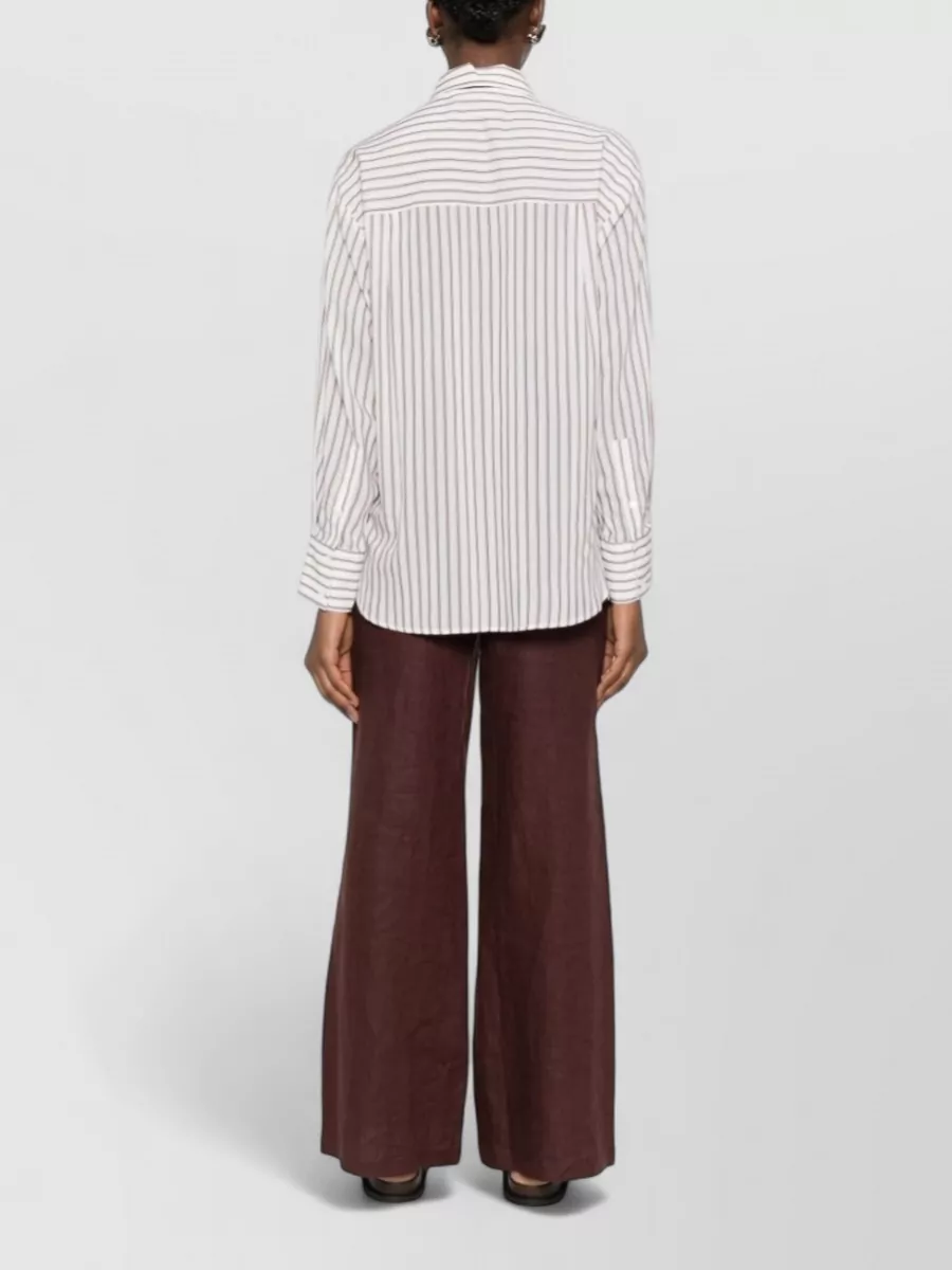 Ermanno Firenze Striped Embroidered Shirt